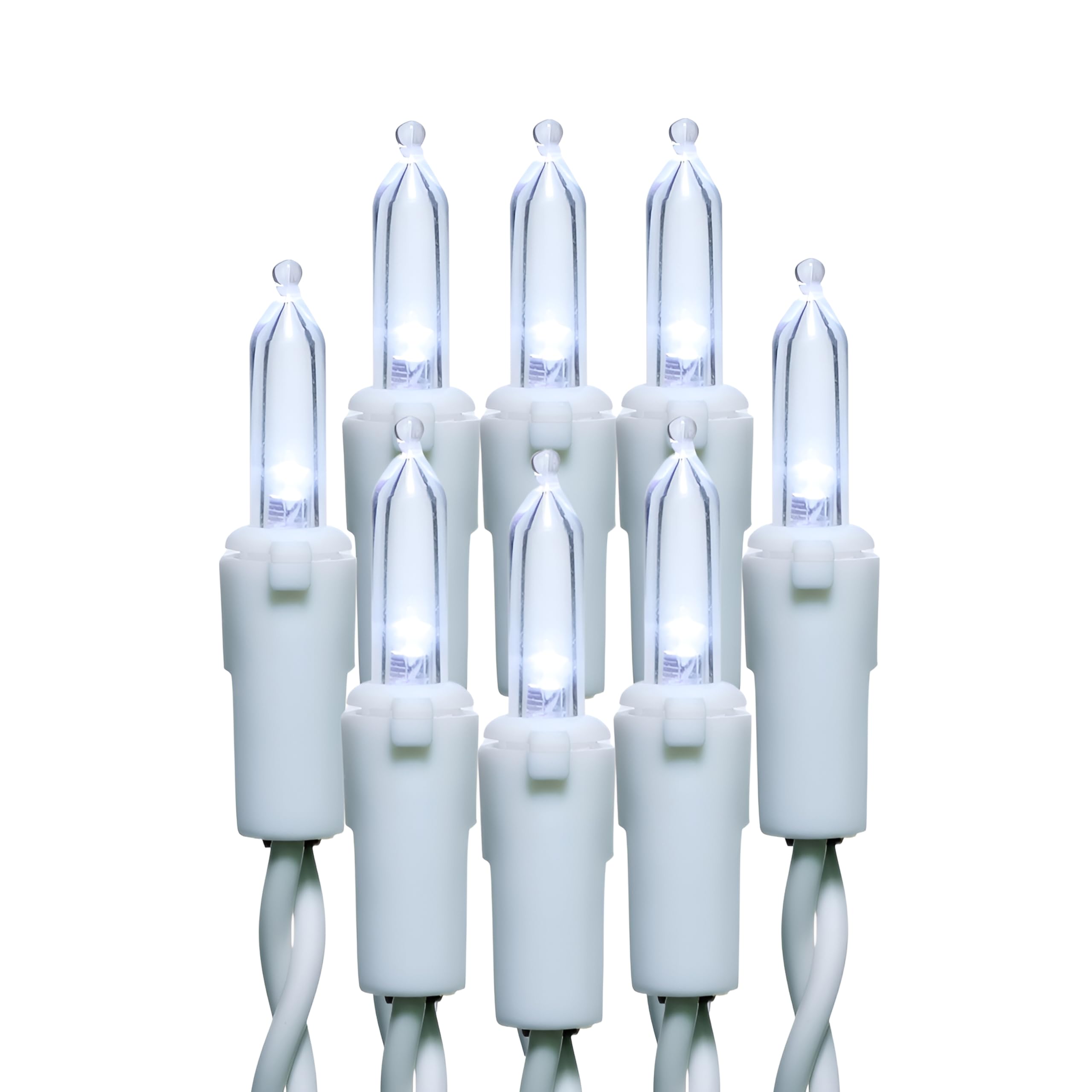 JinBest 100 LED White Christmas Lights, UL Certified and Commercial Grade White Wire String Lights 35 FT, for Indoor and Outdoor