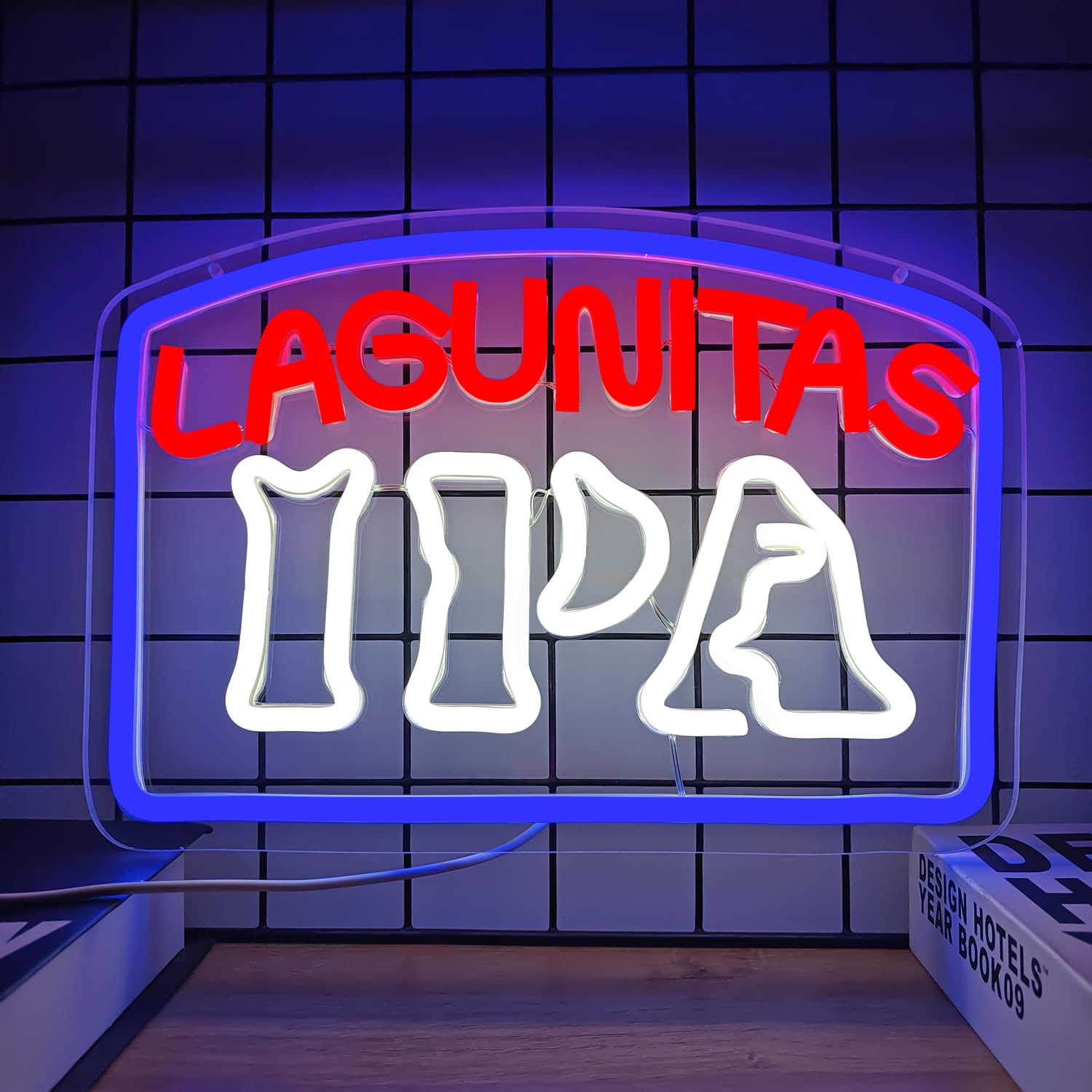 CinsYarn Neon Sign Light - Lagunitas IPA Wall Decor, Dimmable LED, Colorful Acrylic for Man Cave, Bar, Pub, Garage Gift