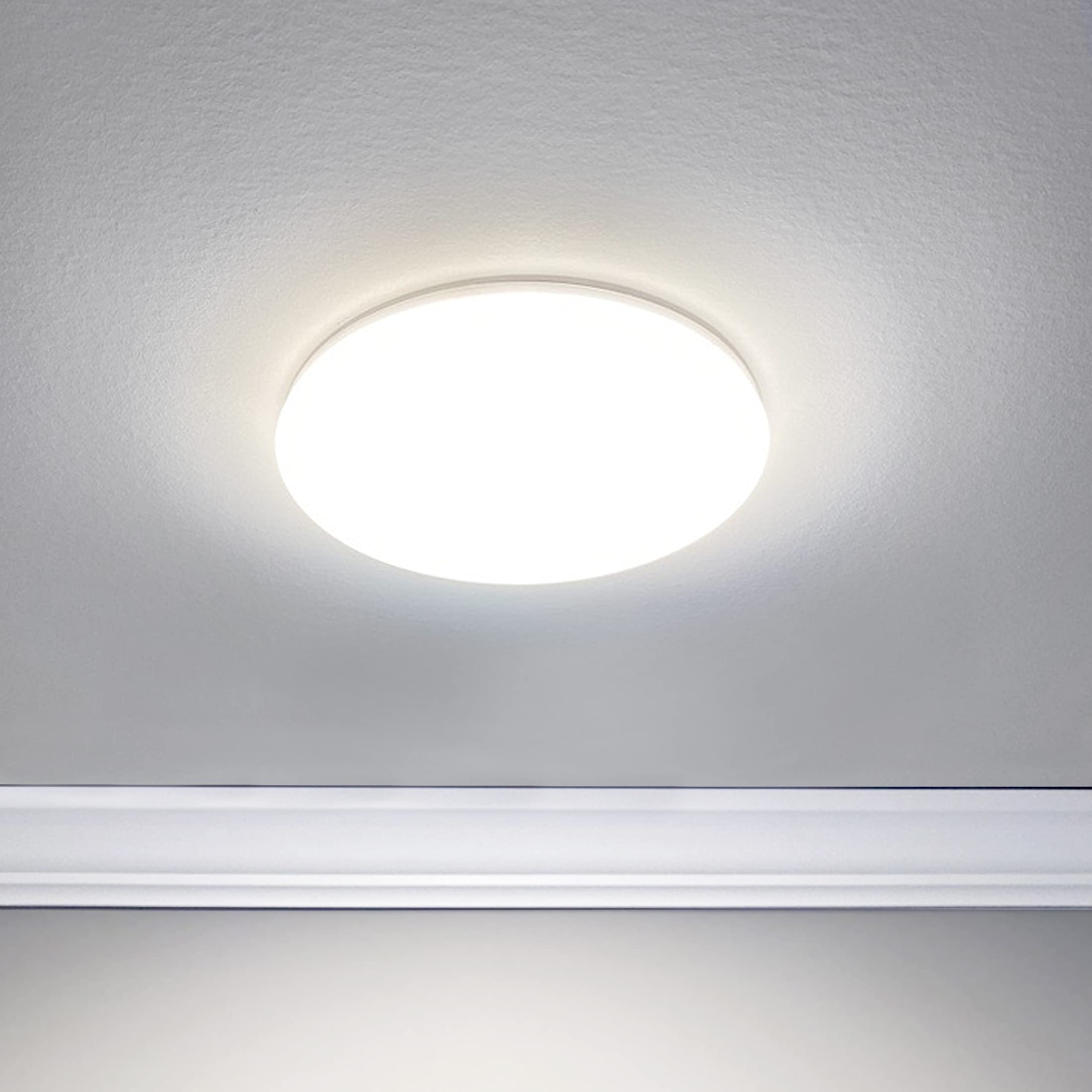 Maxxima 8 In. Led Round Trimless Disk Light, 1400 Lumens, 5 Cct Flush Mount Ceiling Light Fixture, 2700K/3000K/3500K/4000K/5000K