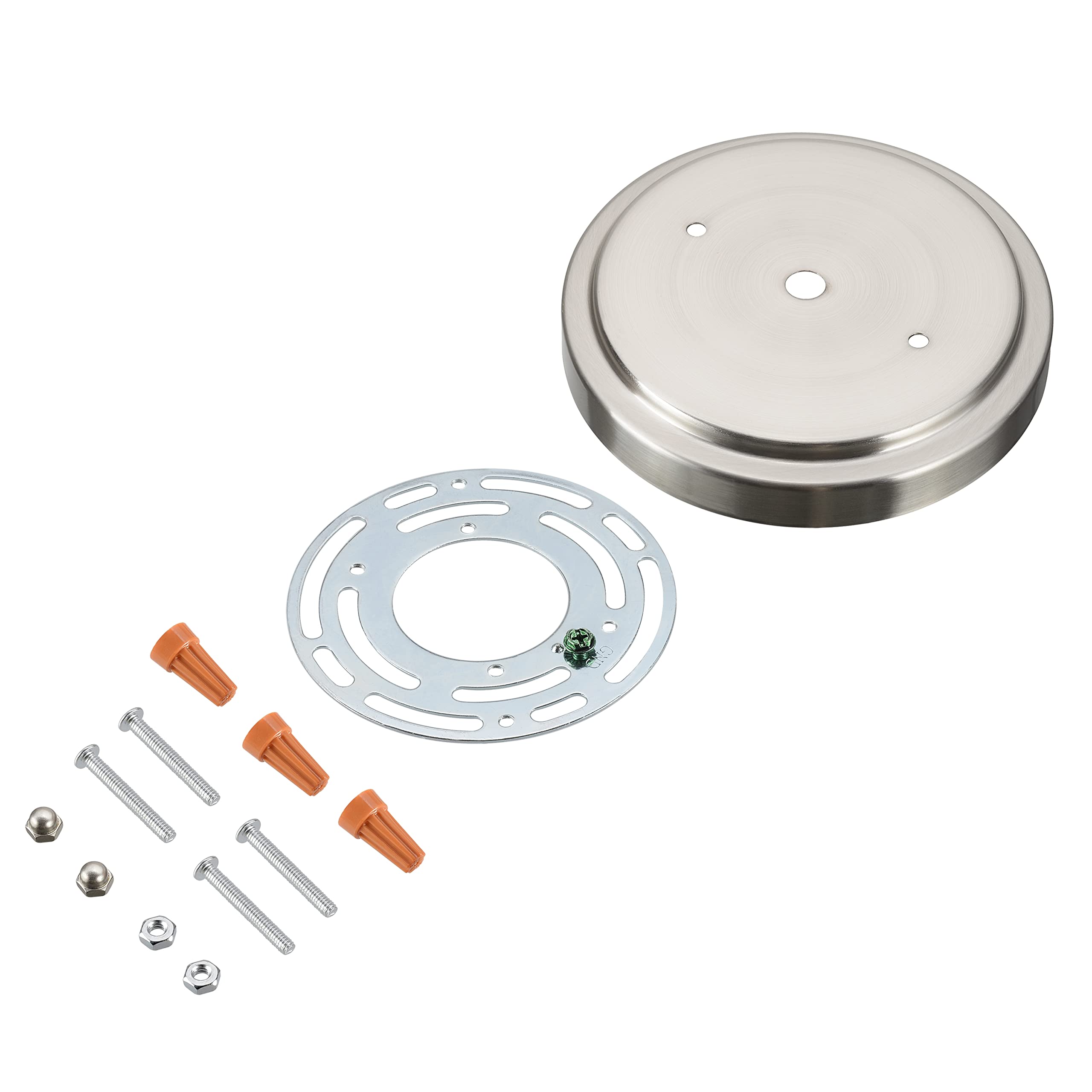 Aspen Creative 21509-31, Transitional Chandelier & Light Fixture Canopy Kit, w/Universal Crossbar, Brushed Nickel, 5-1/8 Diamete