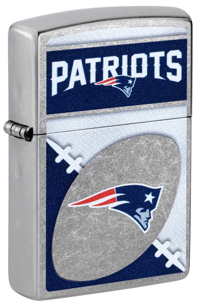 Zippo Nfl New England Patriots Street Chrome Pocket Lighter