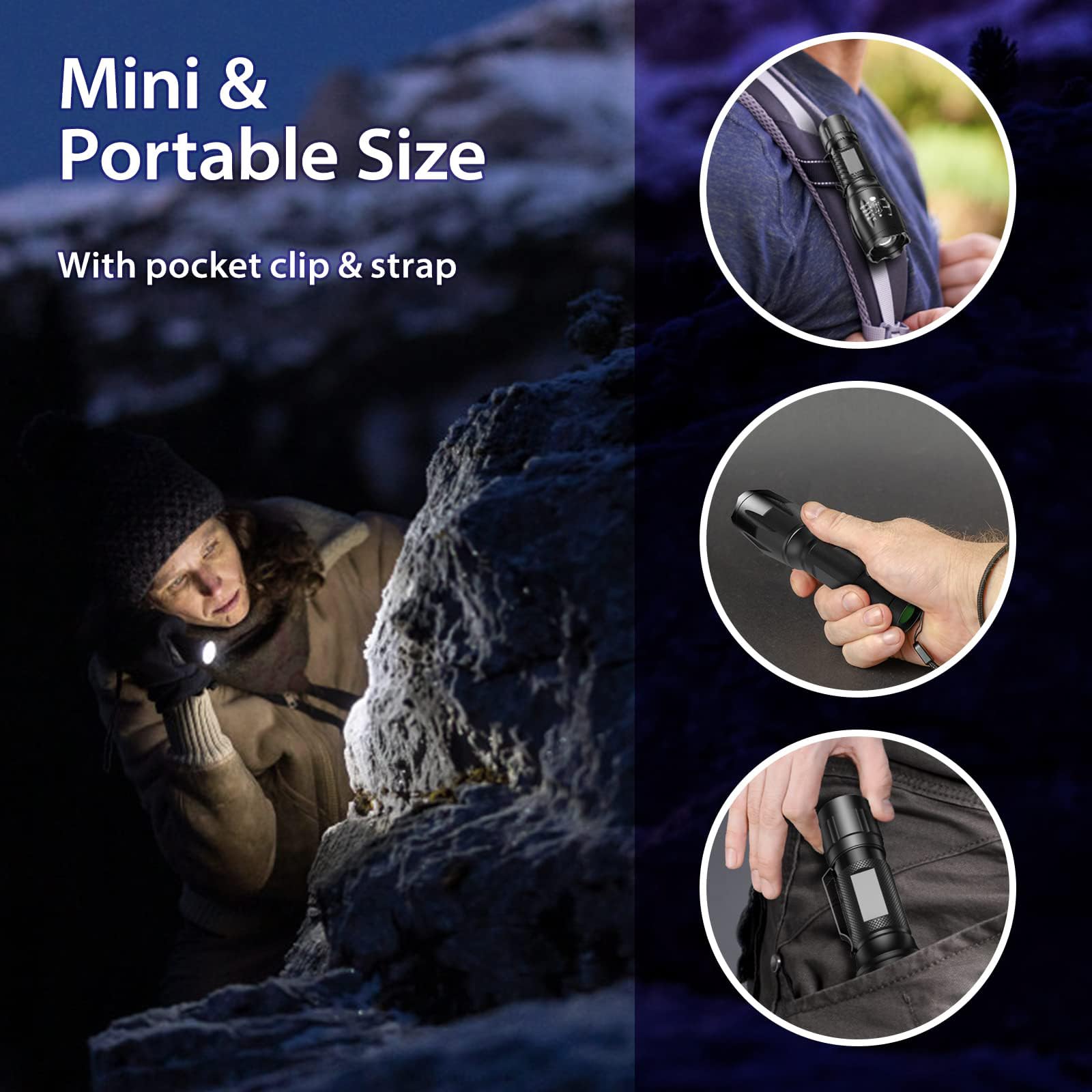 Mowetoo Uv Flashlight, Portable Blacklight Flashlight, Led Torch With White And Ultraviolet Light Combo, Black Light Pet Urine D