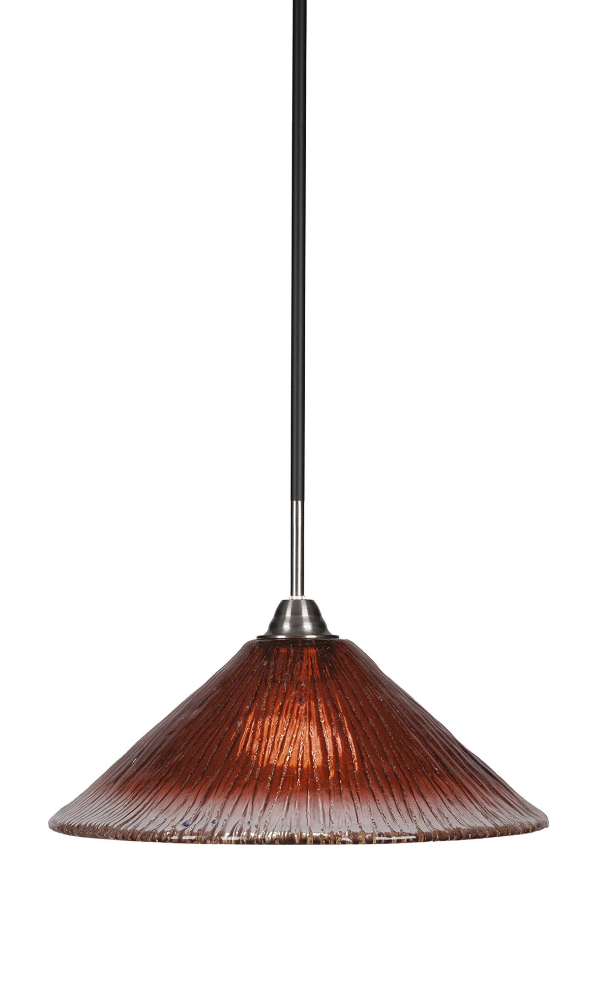 Toltec Lighting Paramount 1 Light Pendant In Matte Black & Brushed Nickel (3401-Mbbn-716)