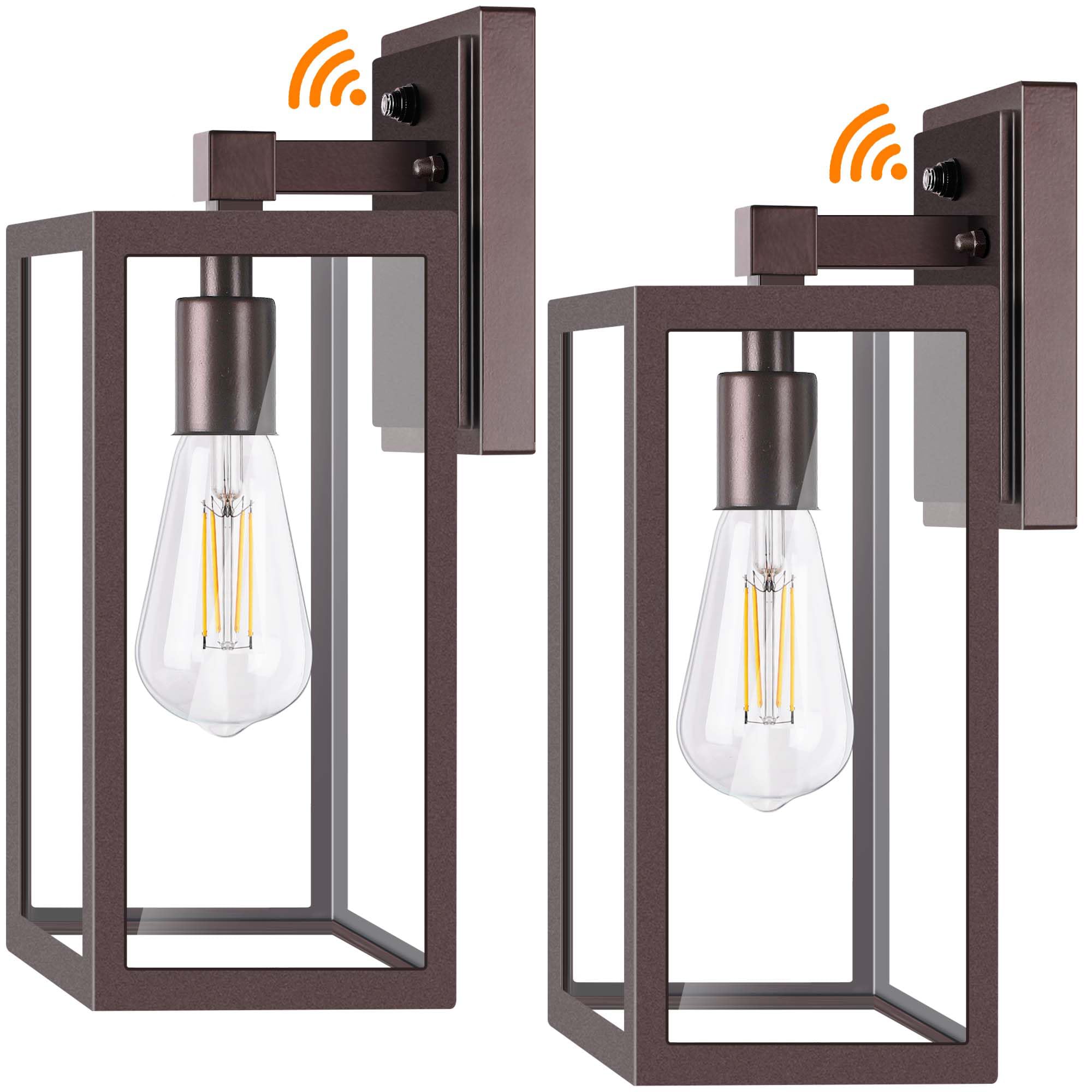 Dusk to Dawn Outdoor Lighting Fixtures for House, ORB Sensor Porch Exterior Lights Wall Mount, Anti-Rust Wall Light, Wall Sconce