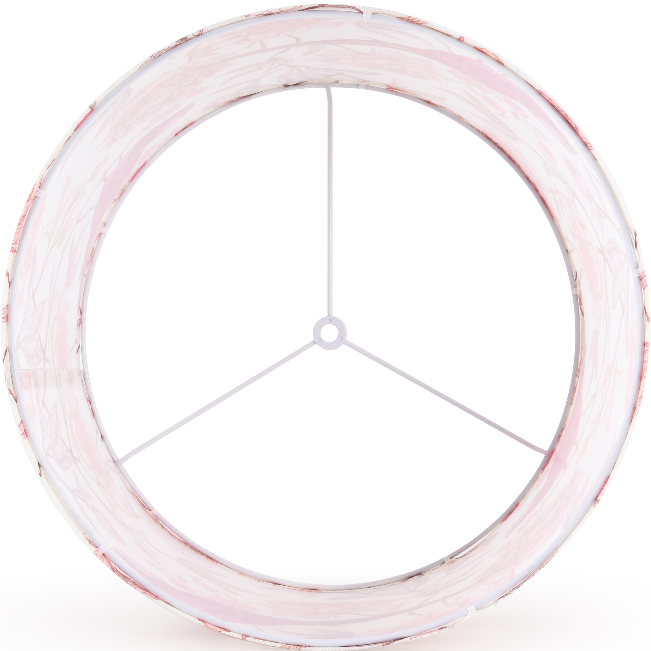 Goso Medium Lampshade Polyester Fiber Printing Flowers And Birds Drum Lamp Shade For Tablelamp,Floor Lamps,Diy Pendant Light,Wal