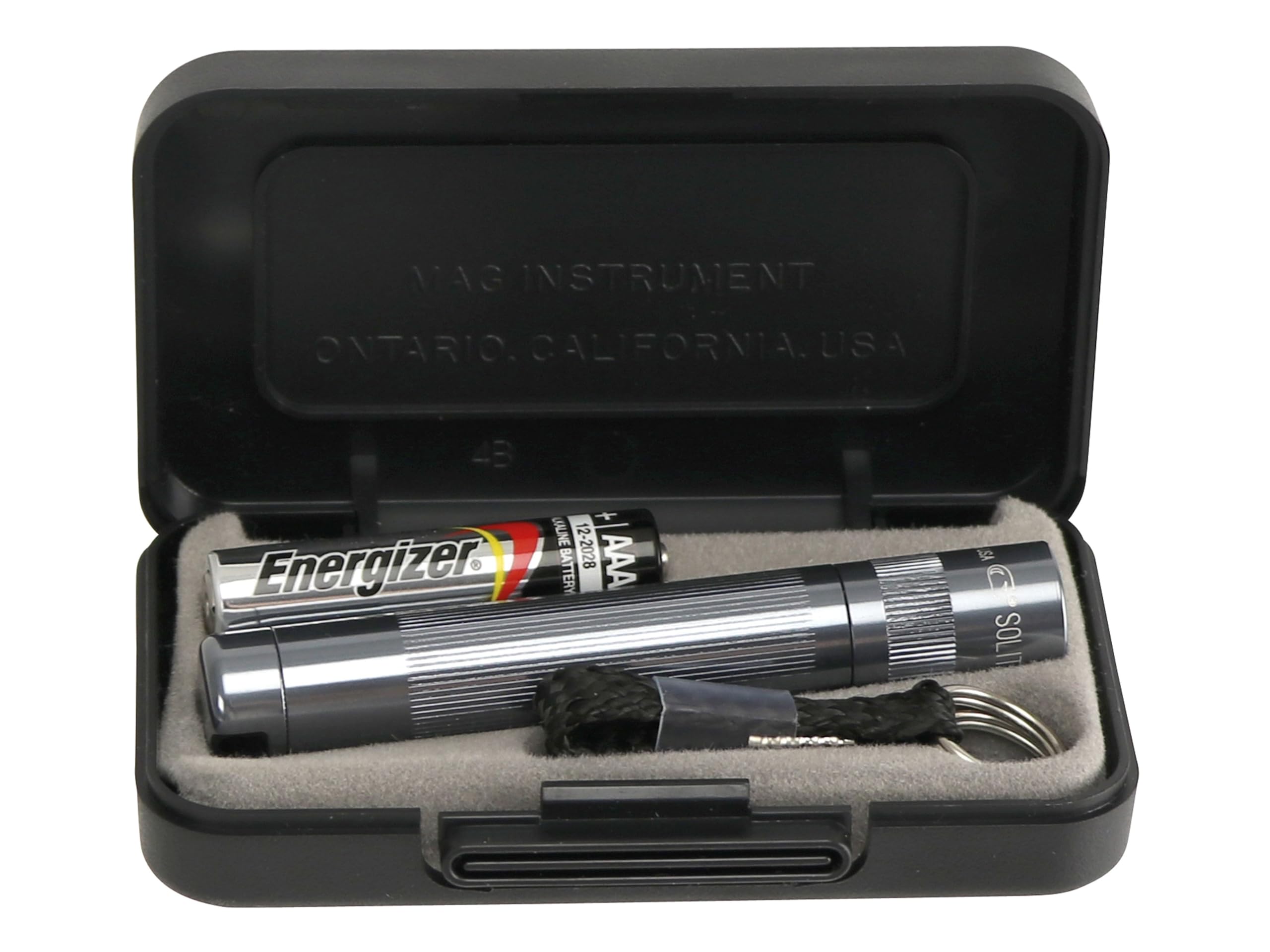 Maglite Solitaire Incandescent 1-Cell Aaa Flashlight In Presentation Box Gray