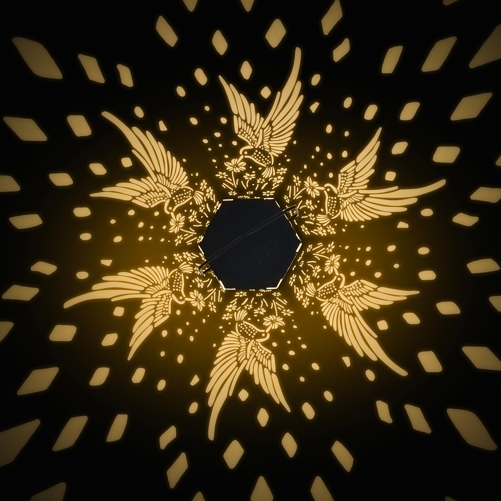 2 Pack Hummingbird Solar Lanterns Outdoor Waterproof - Birthday Gifts For Women, Men, Mom, Solar Lights Outdoor Hanging Garden D