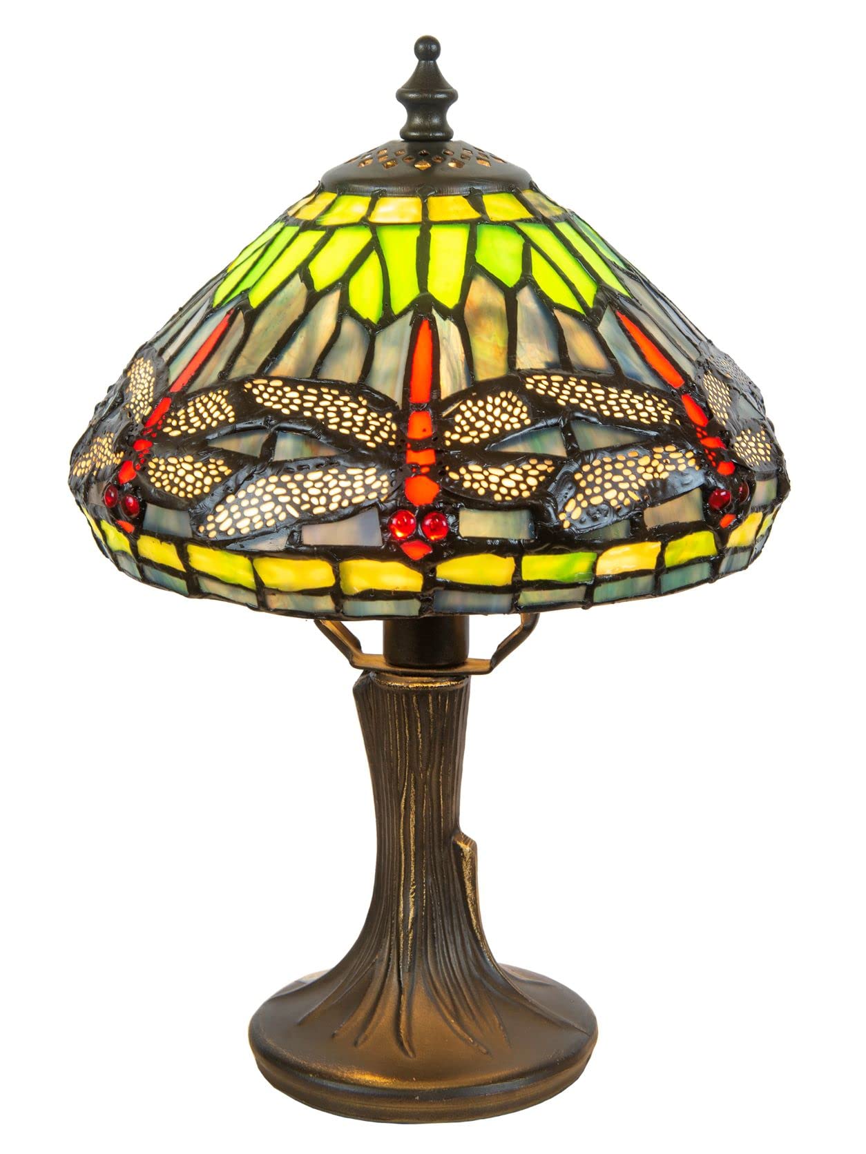 Dale Tiffany Accent Table Lamp, One Light, Antique Brass, 8.00 inches, Model 7601/521, Glass Shade
