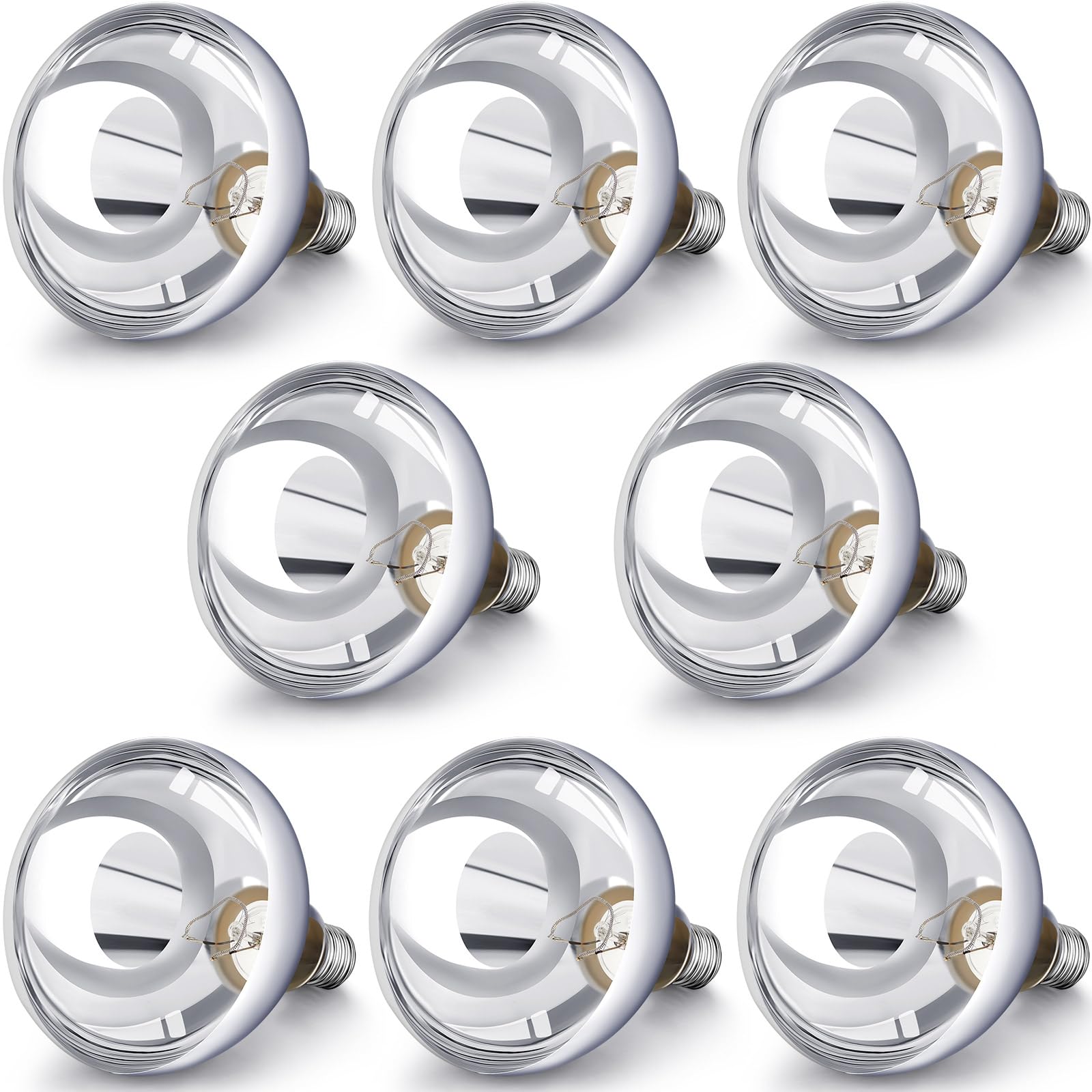 Vihose 8 Pack 250 Watt Heat Lamp 120V R40 Heat Lamp Bulbs Glass Incandescent Light Bulbs Incandescent Heating Lightbulbs For Rep