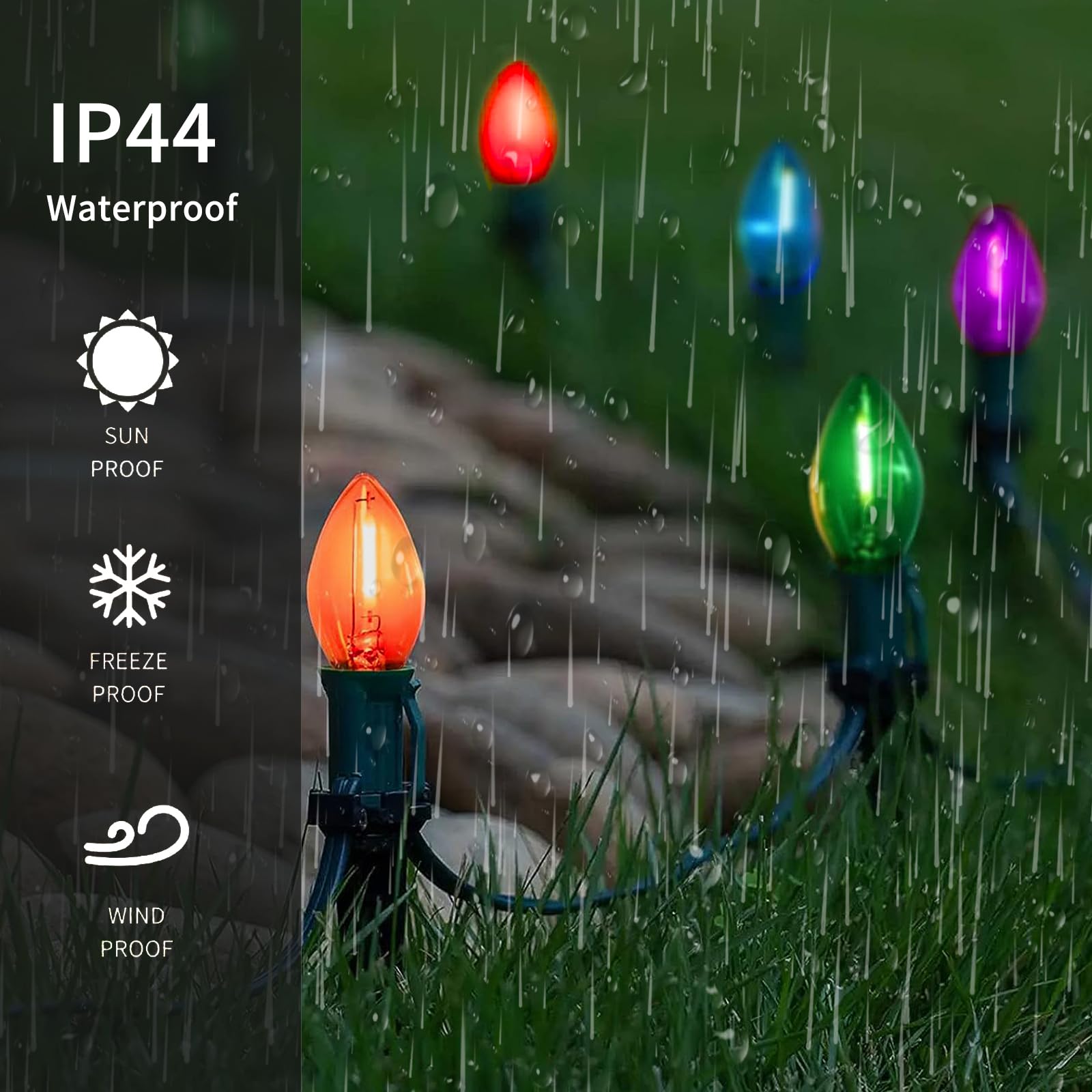 Chyparty 10 Pack C7 Led Replacement Bulbs, Multicolor C7 Christmas Light Bulbs For Outdoor String Lights, Patio, Xmas Tree, Wedd