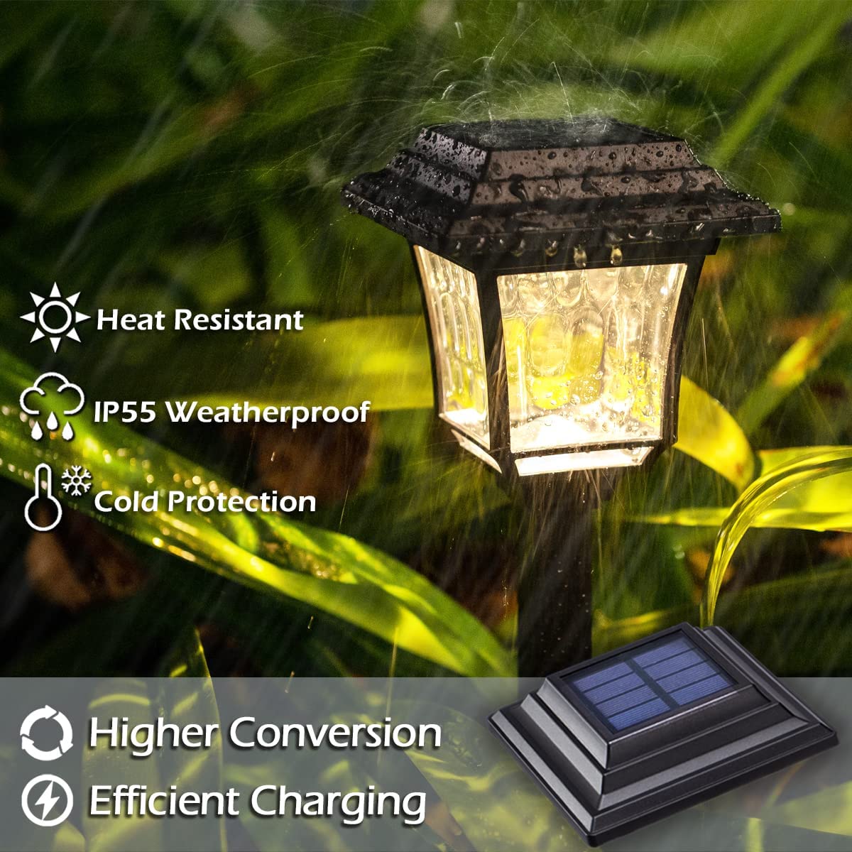 Leidrail Solar Pathway Lights 8 Pack Solar Garden Lights With 2 Modes Waterproof Outdoor Path Light Warm White/Cool White Led La