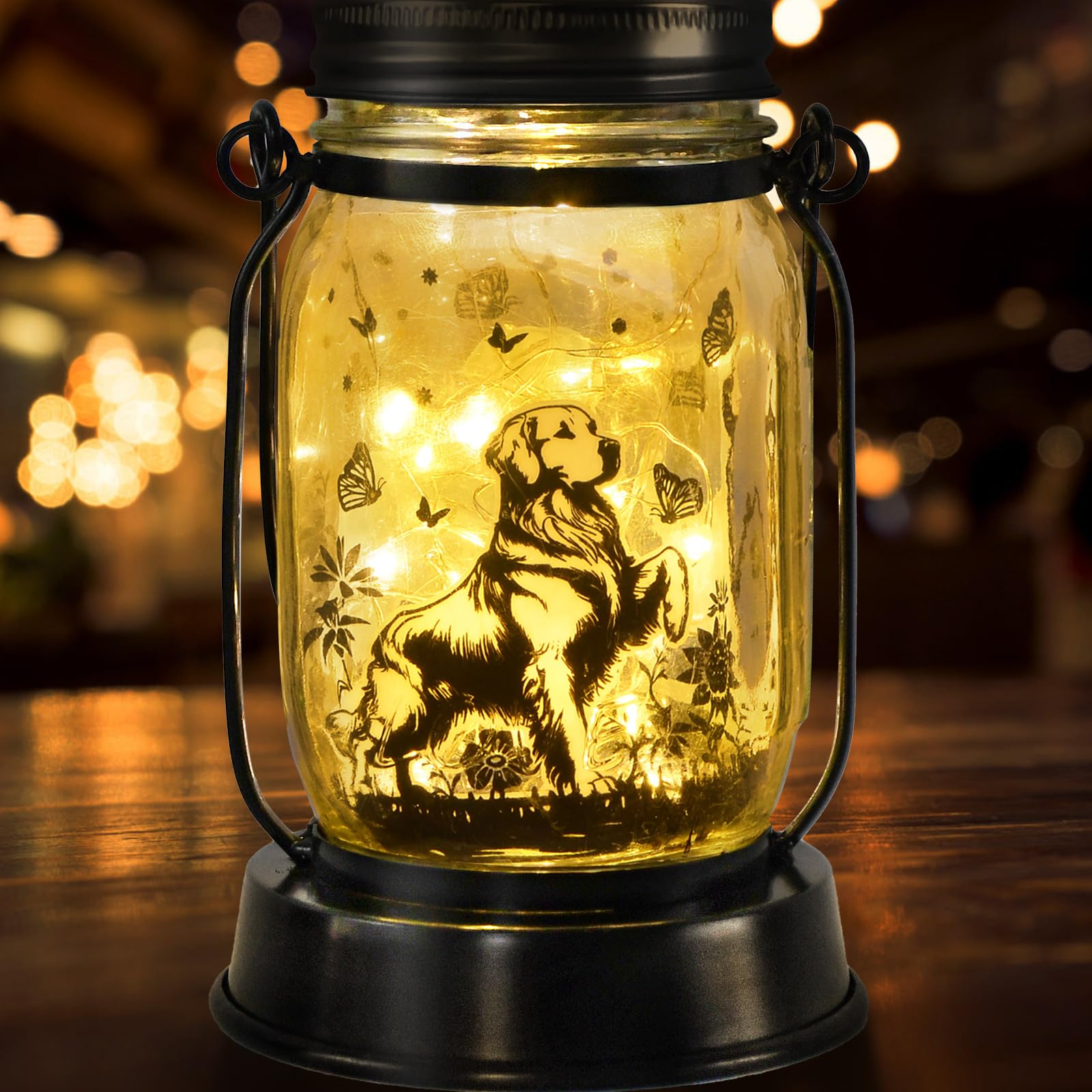 Golden Retriever Gifts For Women/Men Golden Retriever Solar Lanterns Dog Mom Birthday Dog Lovers Lantern Pet Loss Pet Memorial L