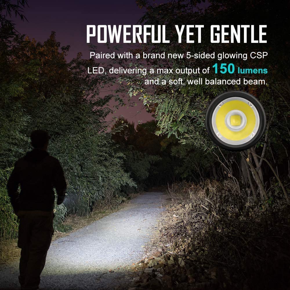 OLIGHT i1R 2 EOS Keychain Flashlight 150 Lumens Mini LED Aluminum Black Model AM-OL-I1R 2+USB