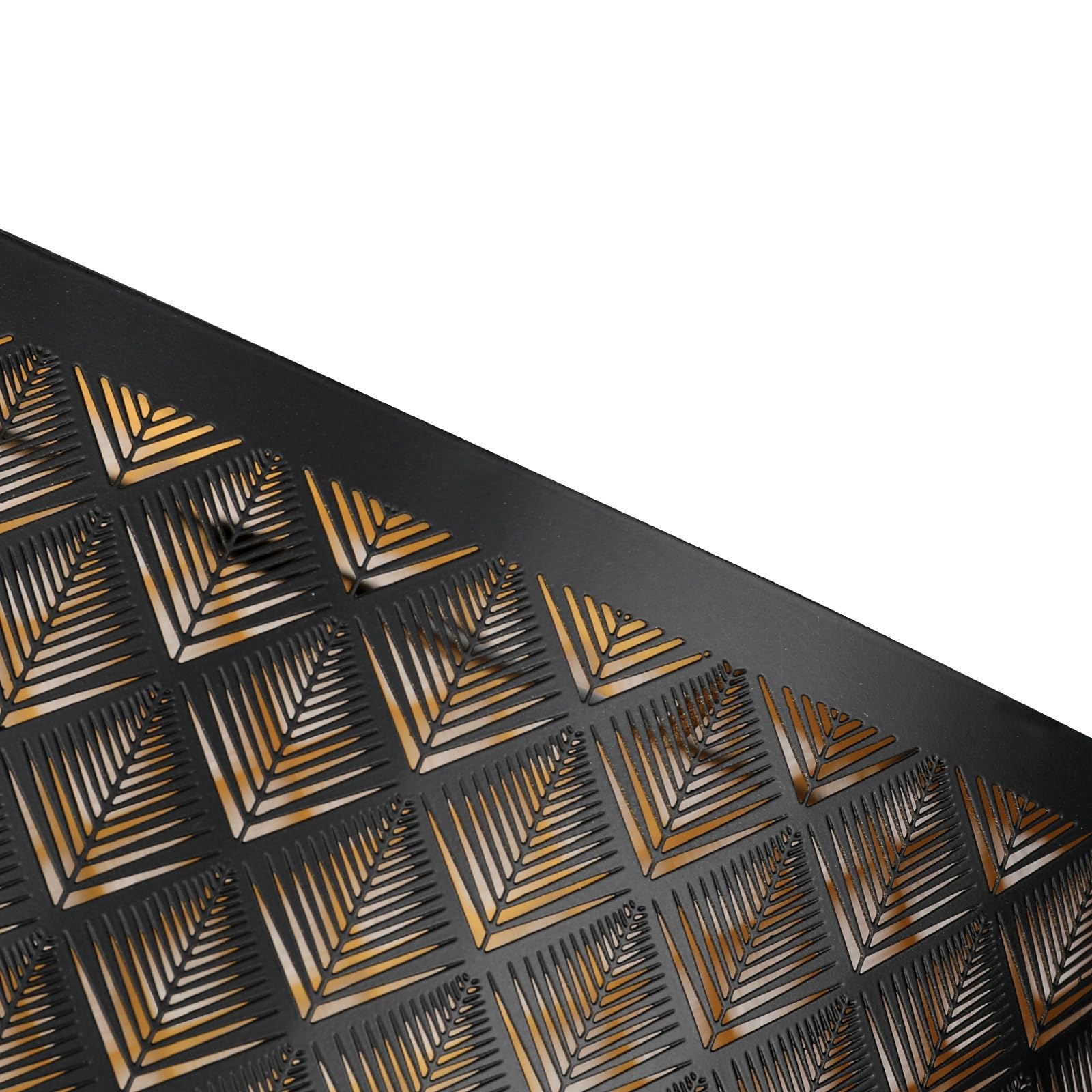 ALUCSET Metal Drum Lampshade, Arrow Design, 12x14x10 Inch, Black/Gold, Model LLA19231