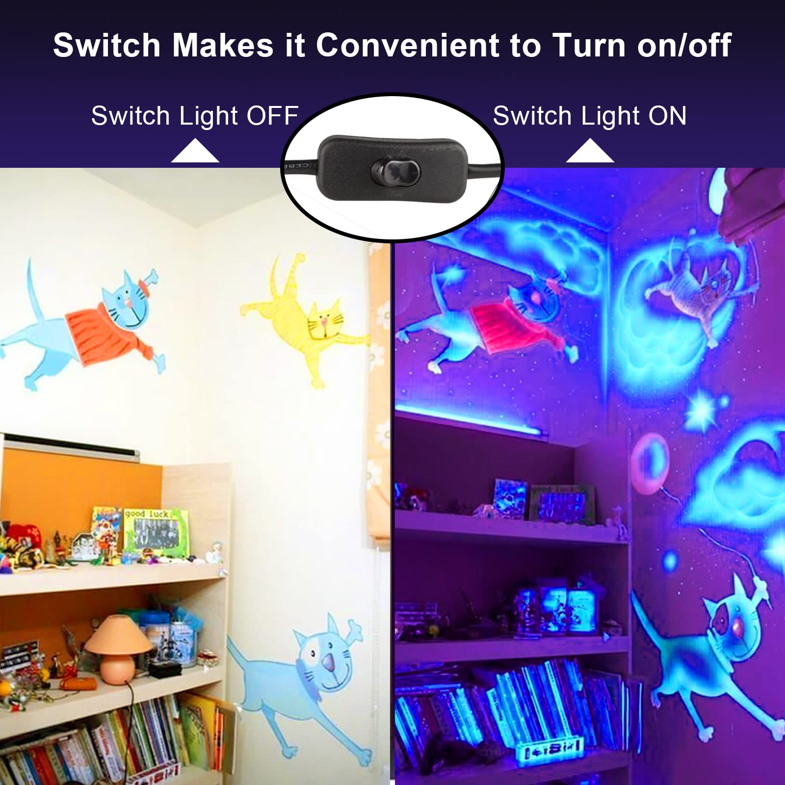 2 Pack 150W Led Blacklight, Meekbos Uv Black Lights For Glow Party, Ip65 Waterproof Outdoor Uv Floodlight For Black Light Party,Body Painting,Fluorescent Painting,Birthday Parties,Neon Party,Halloween