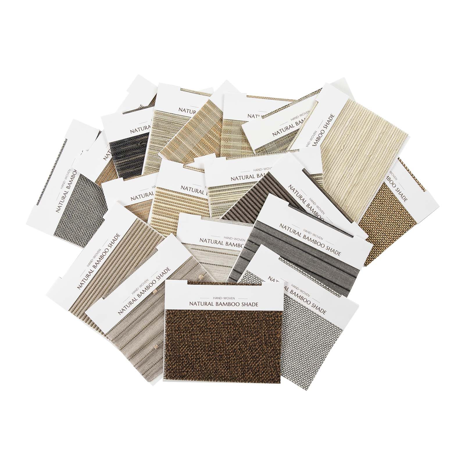 TWOPAGES P Series Swatches Natural Woven Jute Window Shade Sample Booklet, Rae Collection