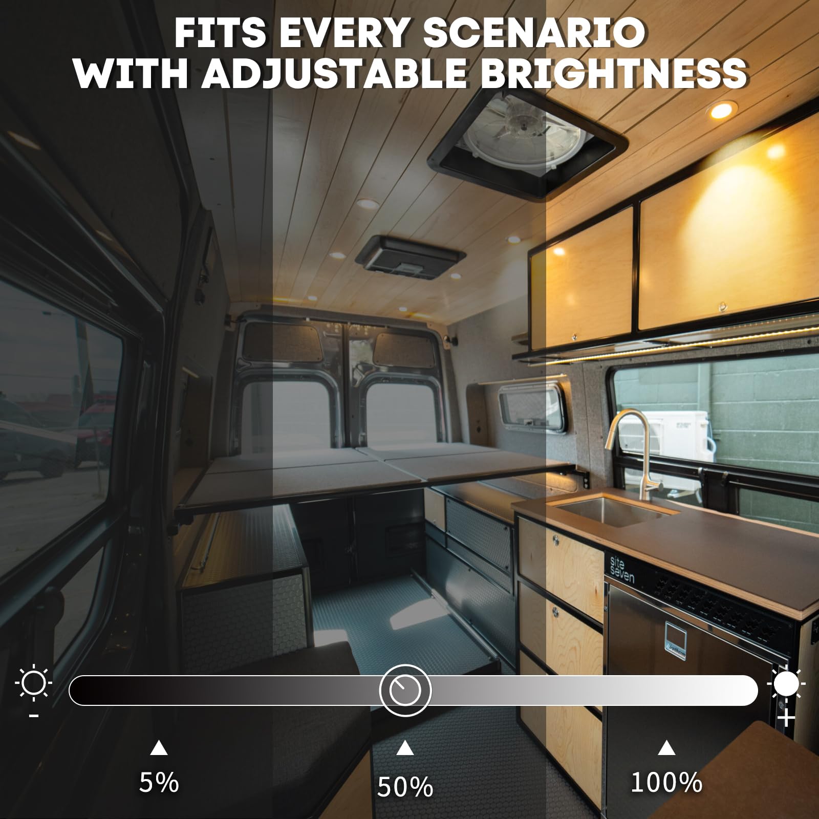 Acegoo Rv Recessed Ceiling Light 2-3/4” Full Aluminum 12V Dimmable Led Puck Light For Campervan Truck Caravan Boat Roof Under Cabinet Lighting, Flush Mount Cutout 2-1/4&quot; (White,Warm White) 4 Pack