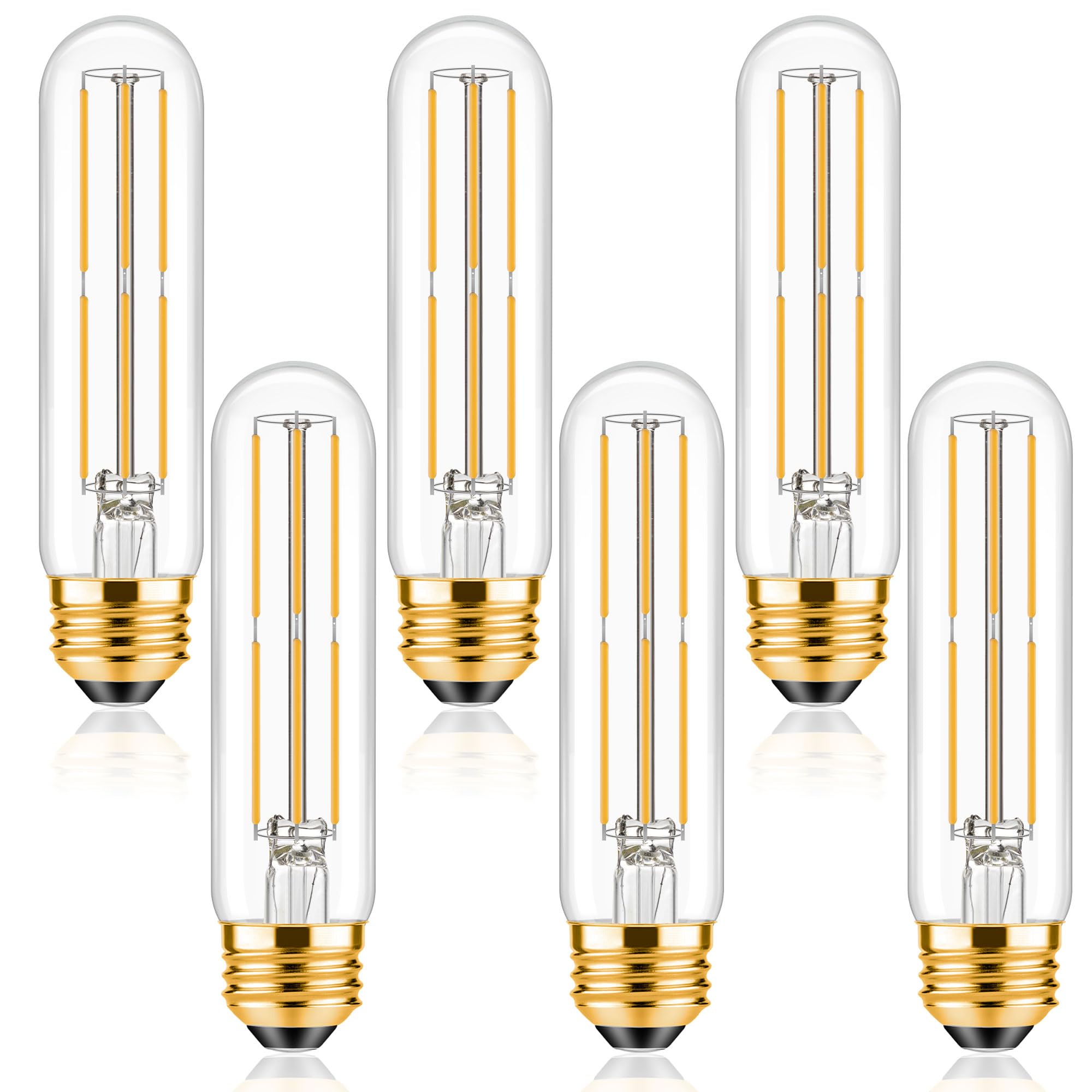 Tobegreat T30 T10 Light Bulbs Dimmable Filament Bulb 6W Equivalent 60Watt Bulb E26 Tubular Bulbs Edison Led Bulb Warm White 2700