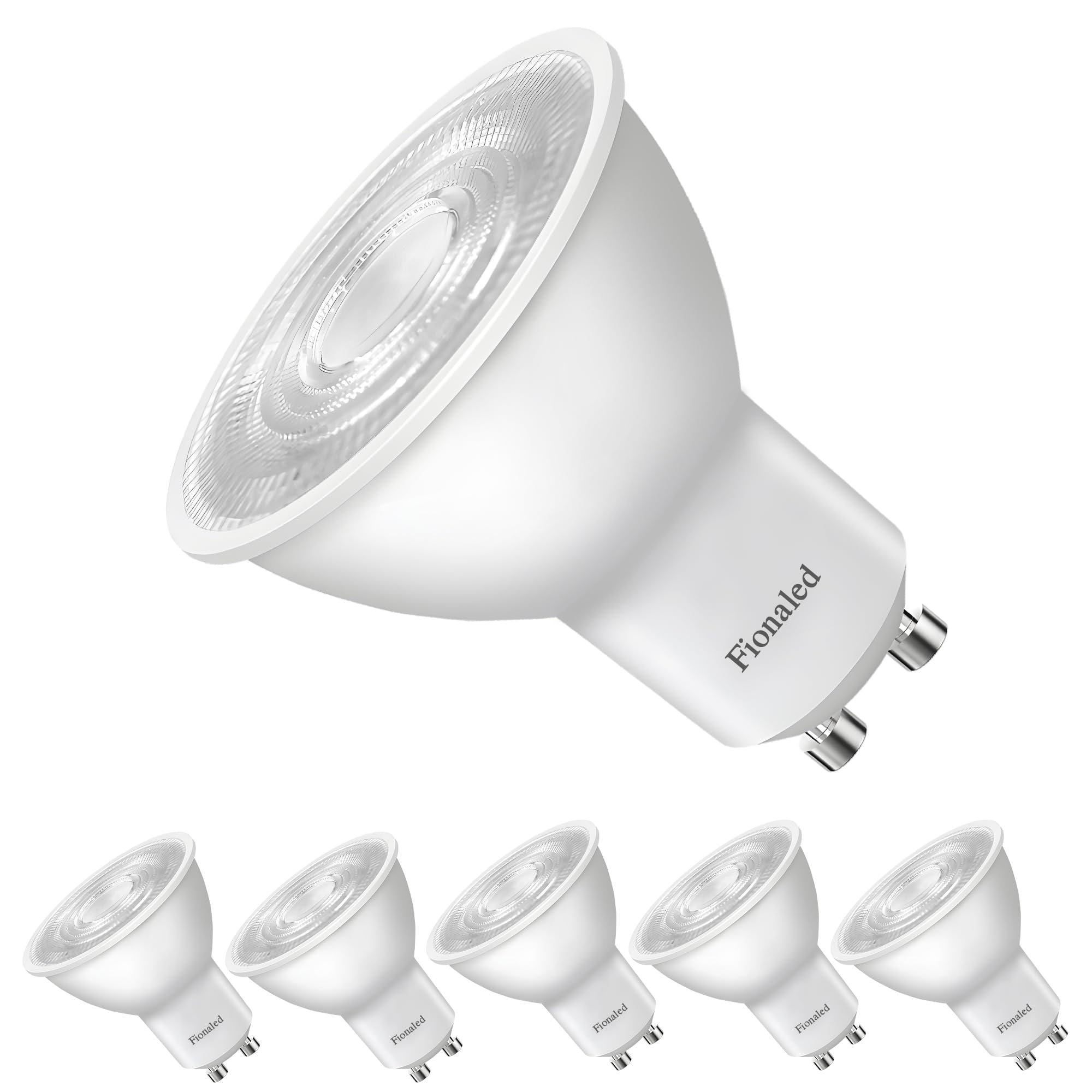 Fionaled Dimmable GU10 LED Bulbs,5W 120V, 50 Watt Equivalent, 5000K Daylight White MR16 LED Bulbs for Track Lighting,Kitchen,Ran