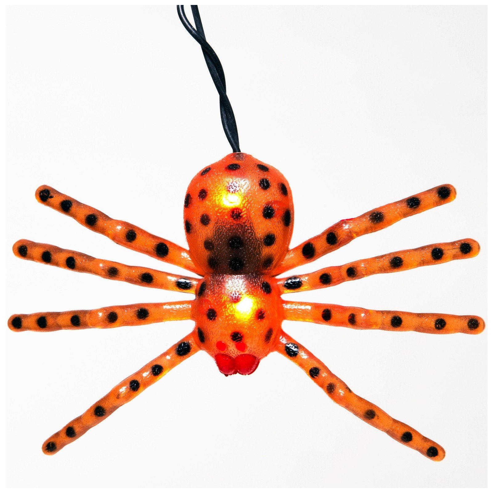 NOMA Halloween Spider Lights, 10 Spiders with 20 Clear Lights, Multicolor, Model V39061, Plastic