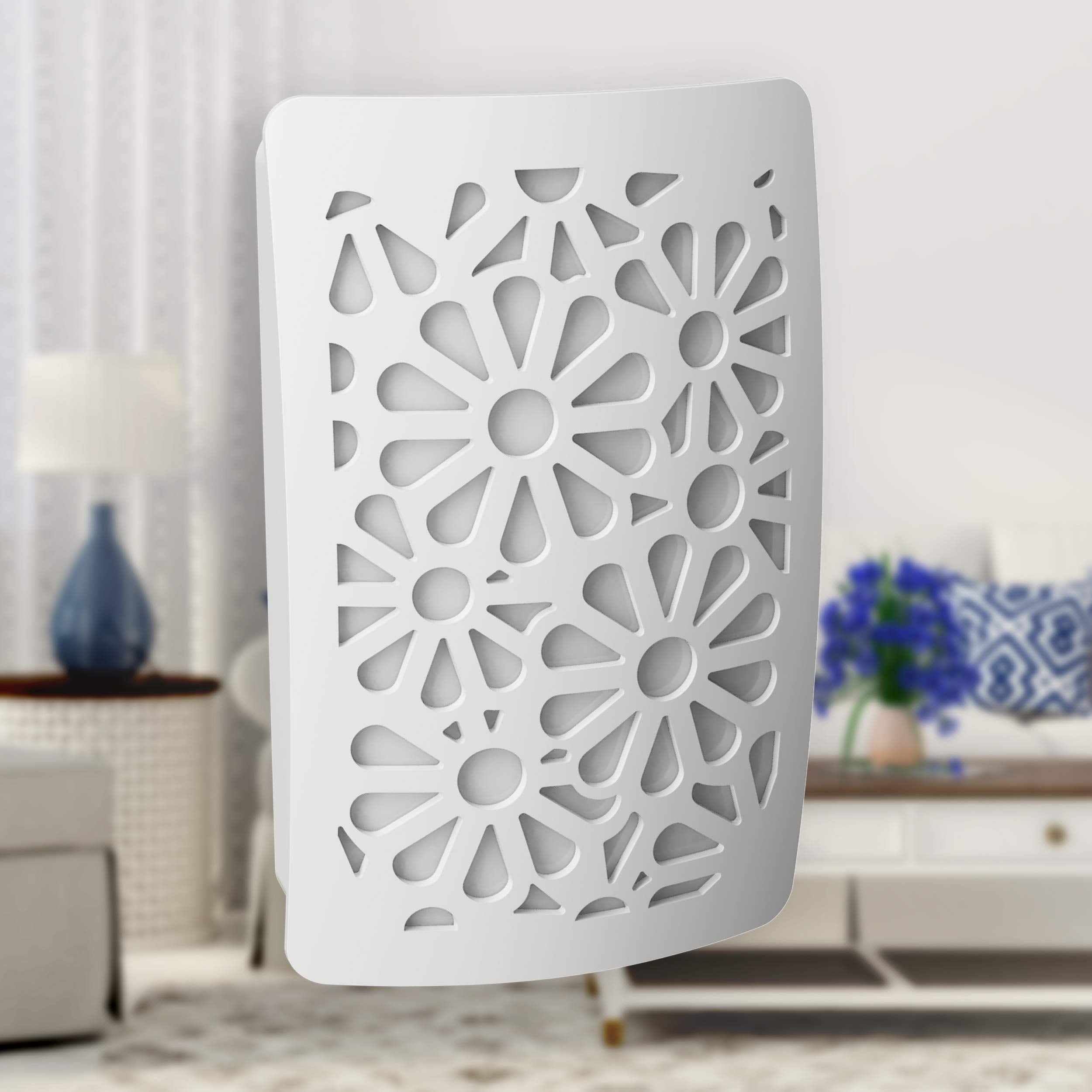 Westek NL-DPFL-W Floral Decoplug Night Light, Plastic, White