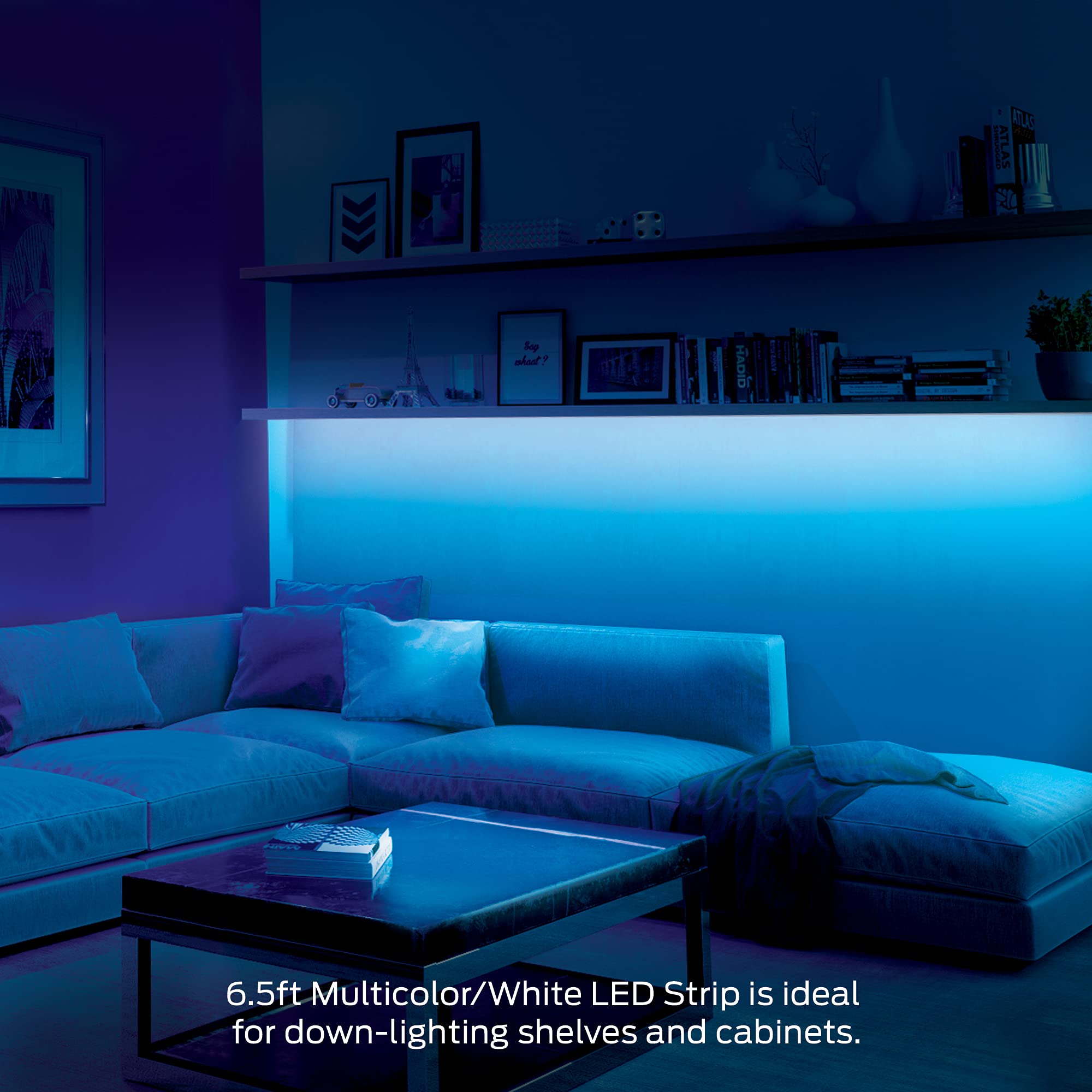Monster LED Light Strip, 6.5 ft, Multi-Color & Multi-White, Customizable, Flexible, Remote Control - Home Decoration for Any Room