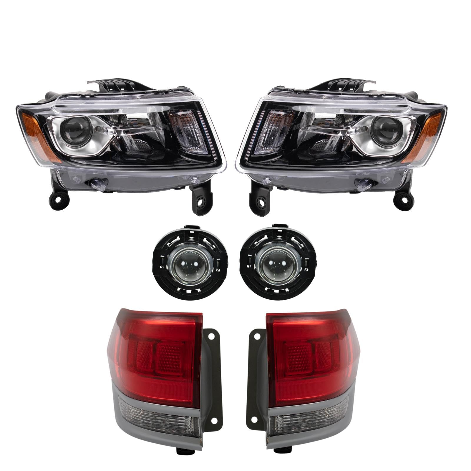 Trq Lighting Kit Ch2502308 Ch2503308 Ch2594105 Ch2804111 Ch2805111 Compatible With 2014-2016 Jeep Grand Cherokee