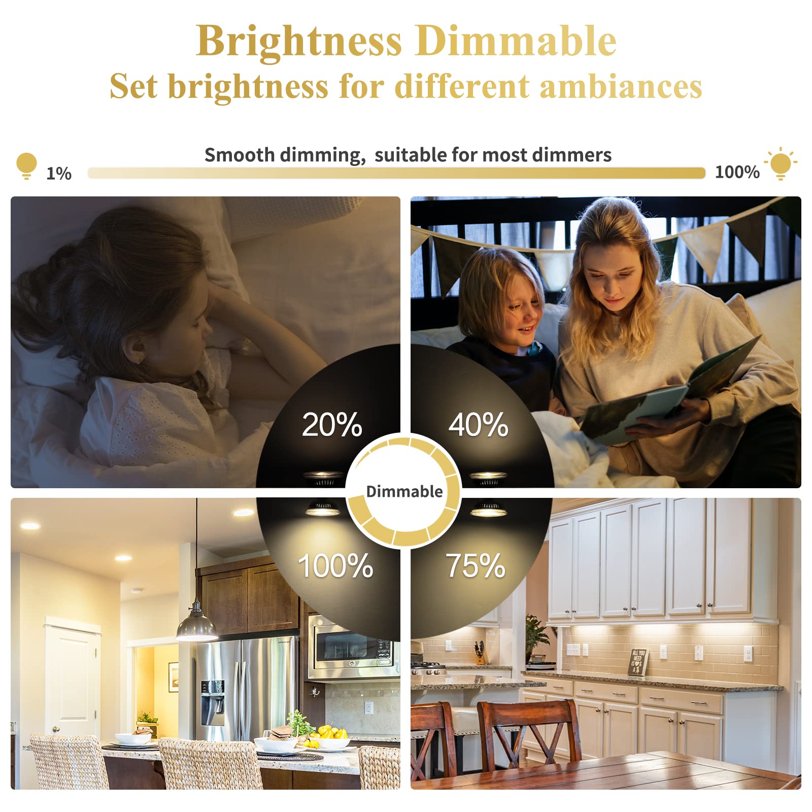 DiCUNO MR16 LED Bulb Dimmable 6W, 4000K Natural White, GU5.3 Base, 40° Beam Angle, Pack of 10