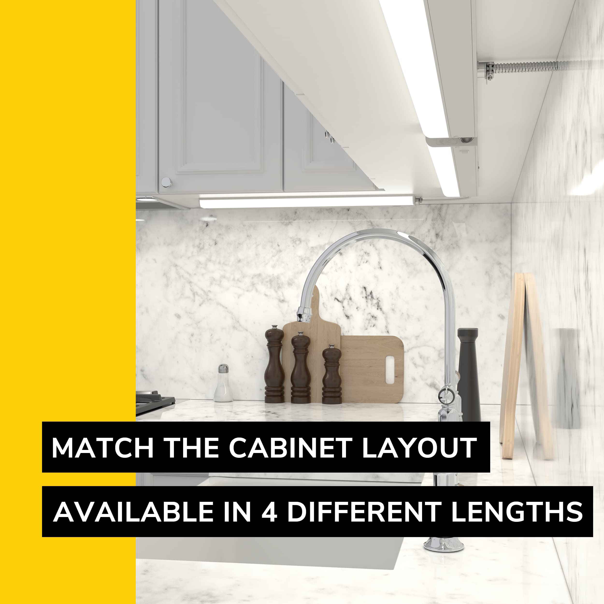 GETINLIGHT Under Cabinet LED Lights, Dimmable, 30-inch, Daylight White (5000K), Matte White, ETL Listed, Model IN-0201-14-WH-