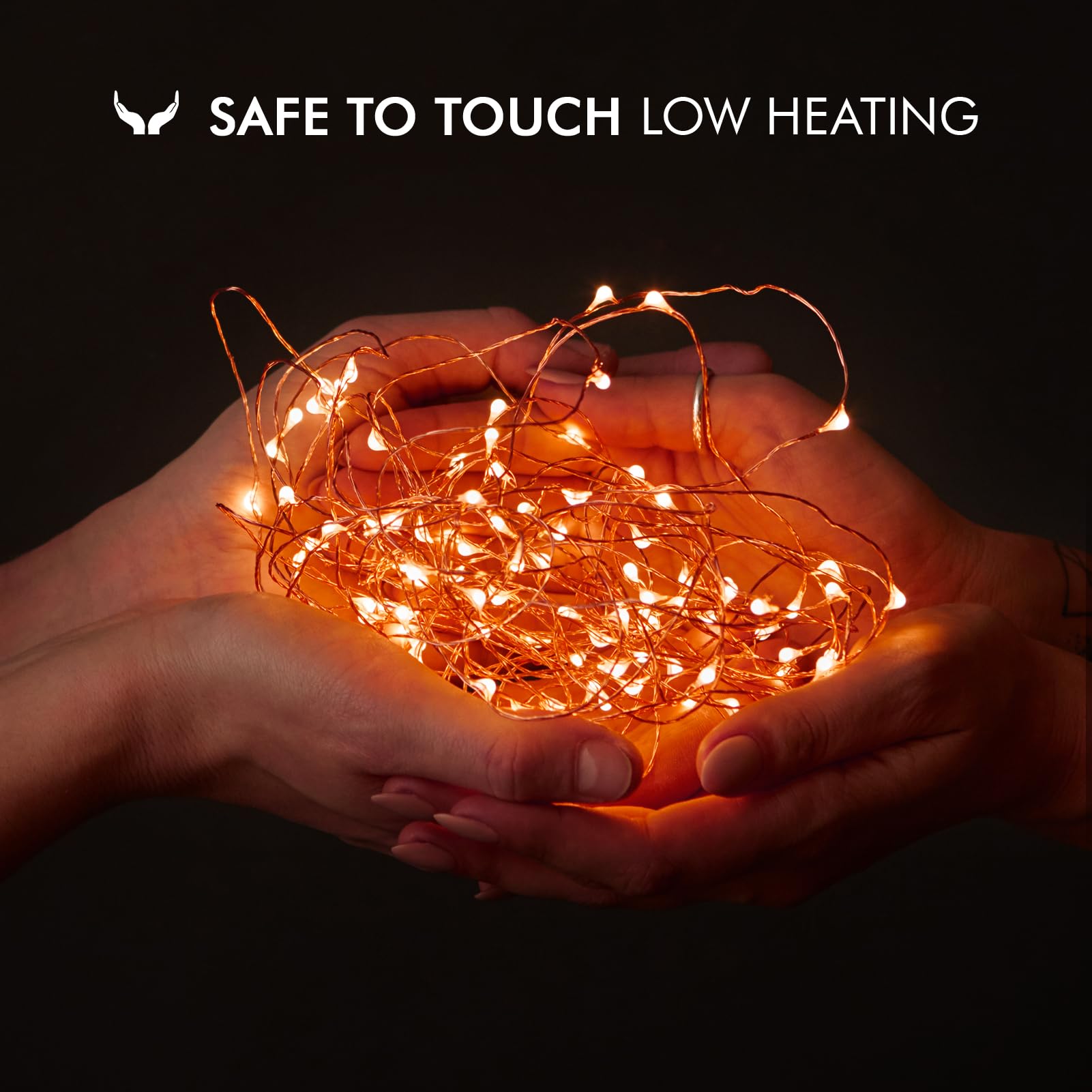 12 Pack Orange Fairy Lights Battery Operated, 7Ft 20Led Valentines Day Lights Battery Operated Waterproof Silver Wire For Diy Bedroom Party Birthday Wedding Christmas Decorations Starry String Lights