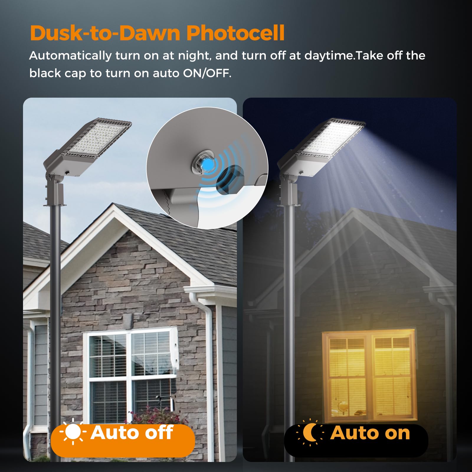AIKVSXER 340W LED Parking Lot Light, 85000LM, 6000K Daylight, IP65 Waterproof, Aluminum, Brown, Model PLL340W, 1 Pack