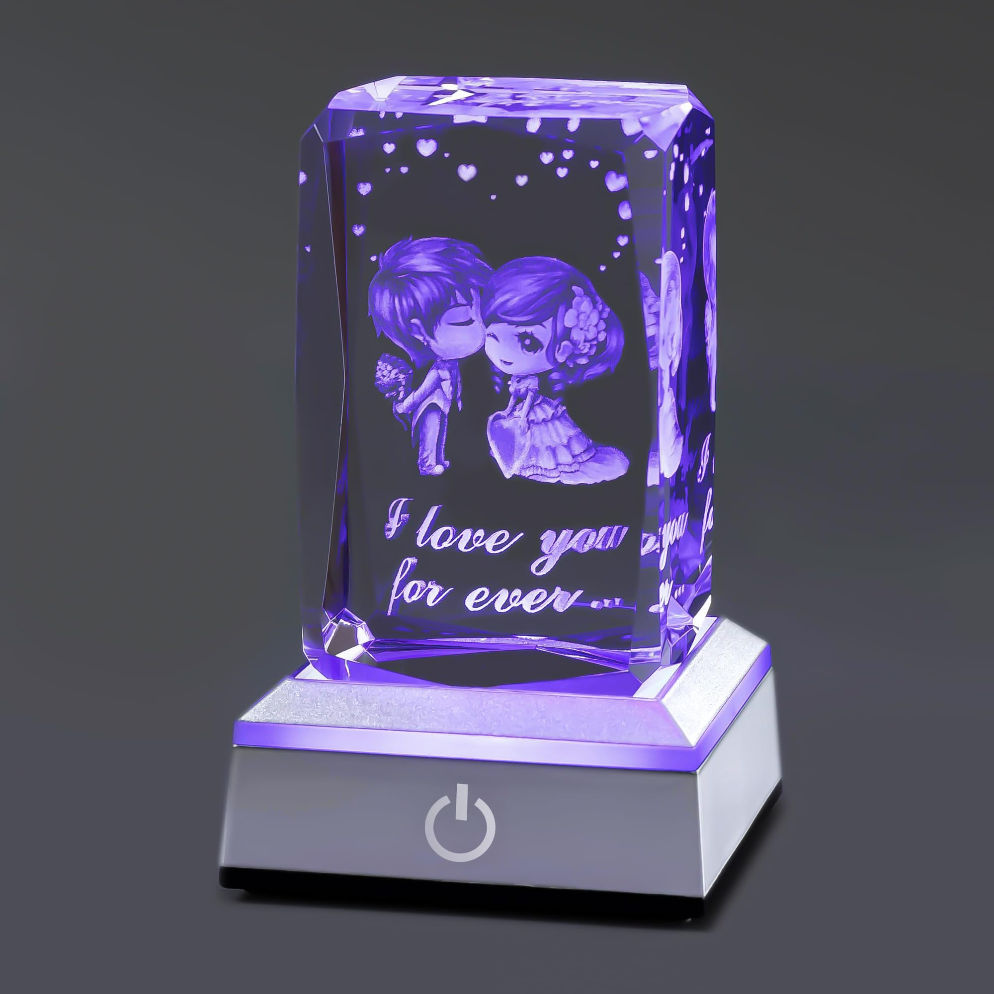 hochance 3D Nightlight, Sweetheart Crystal, Multicolor, Model: Sweetheart, Size: A-Sweetheart, Perfect for Gifts