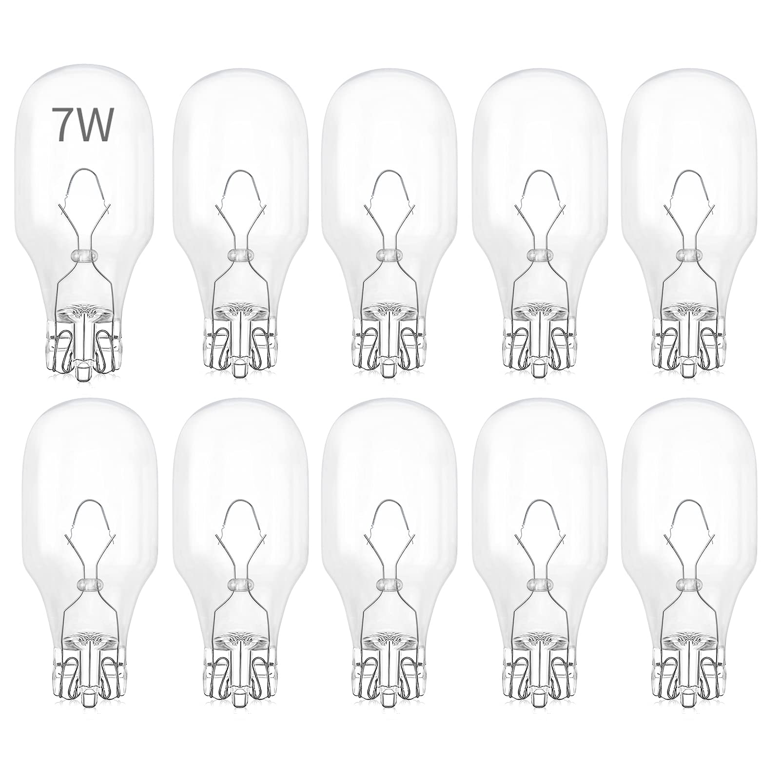 T5 Landscape Light Bulbs, Lustaled 12V 7 Watt T5 Landscape Bulb Low Voltage 12 Volt T5 T10 Wedge Base Malibu Bulb Warm White 270