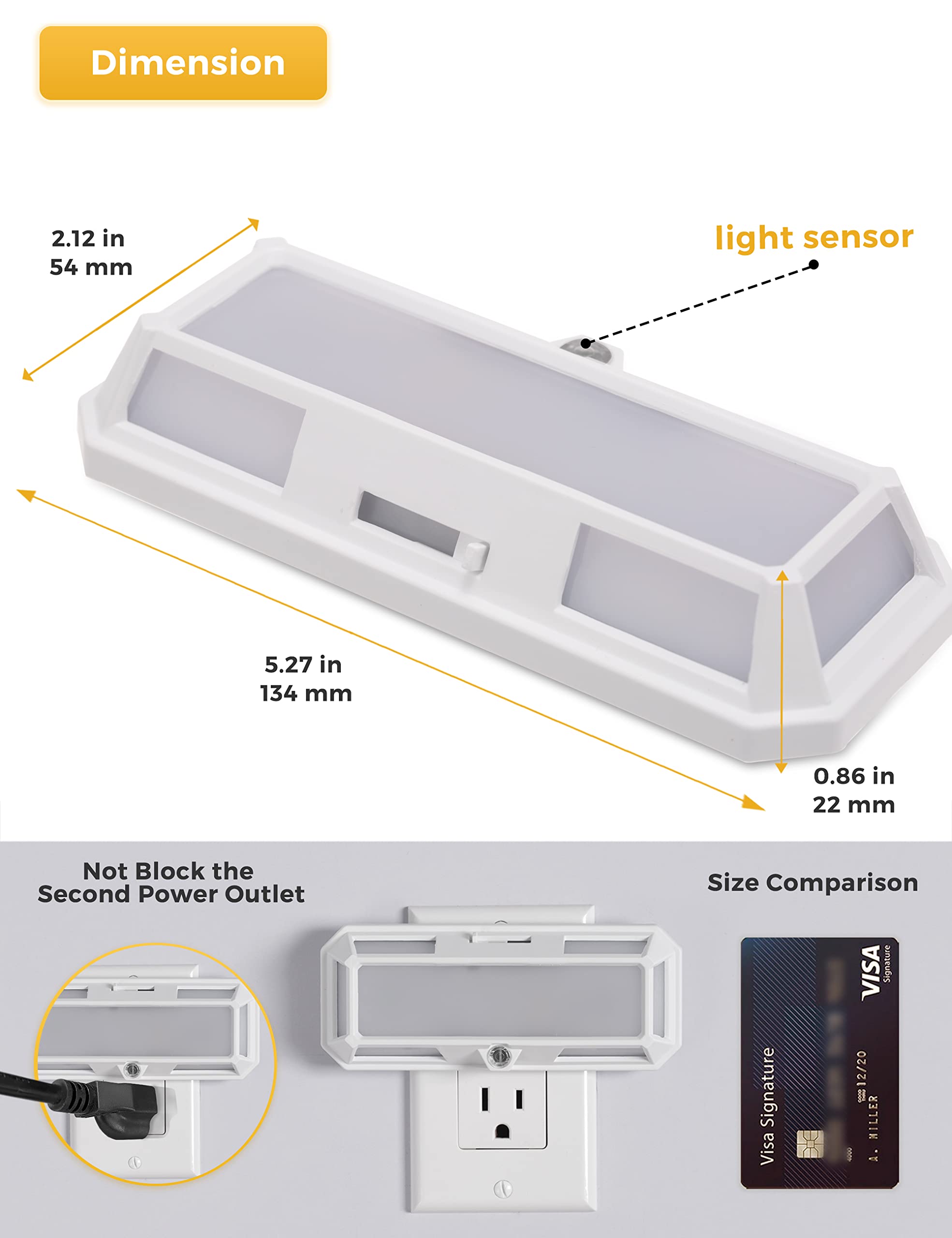 L Lohas Led Bright Night Lights Plug Into Wall, 0-250Lm Led Night Light, Dusk To Dawn Sensor, 2W Dimmable Night Light, Daylight