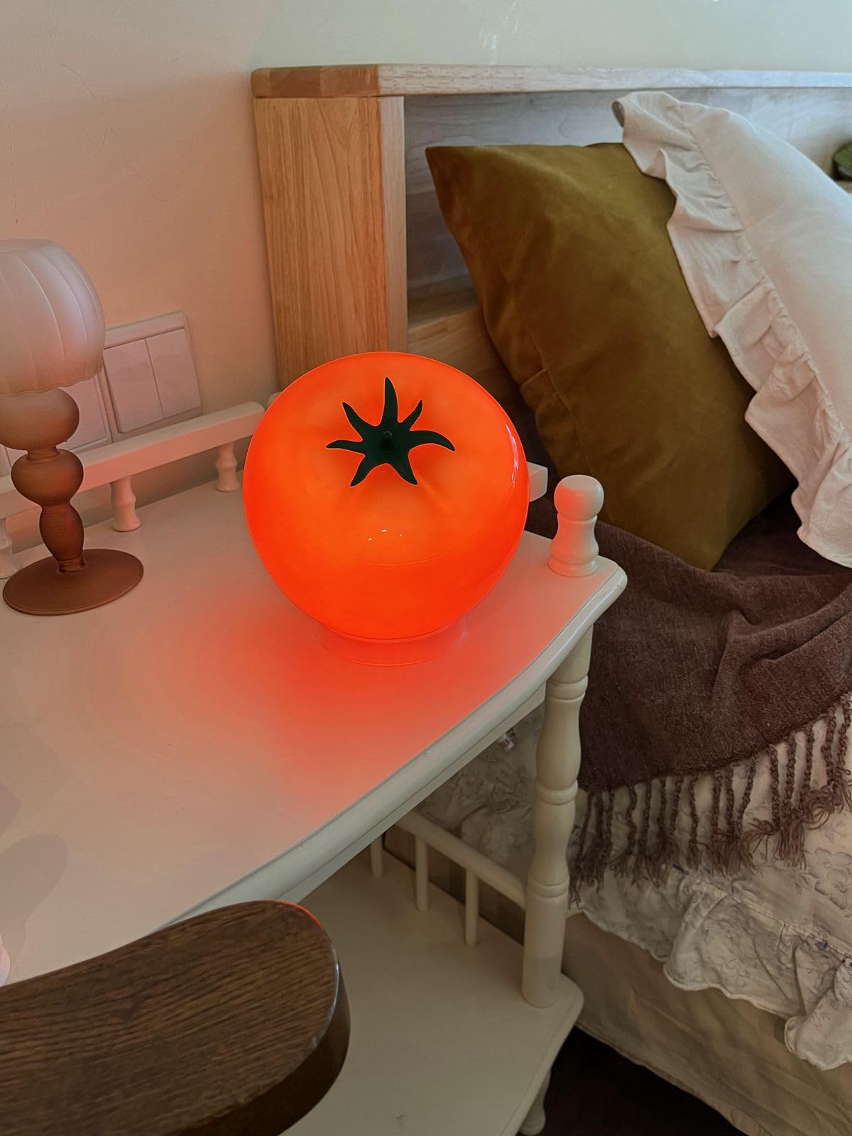 Cozifycasa Cute Table Lamp For Bedroom Kitchen Living Room Small Cute Night Light Fruit Bedside Side Table Lamp Kawaii Decor Vin