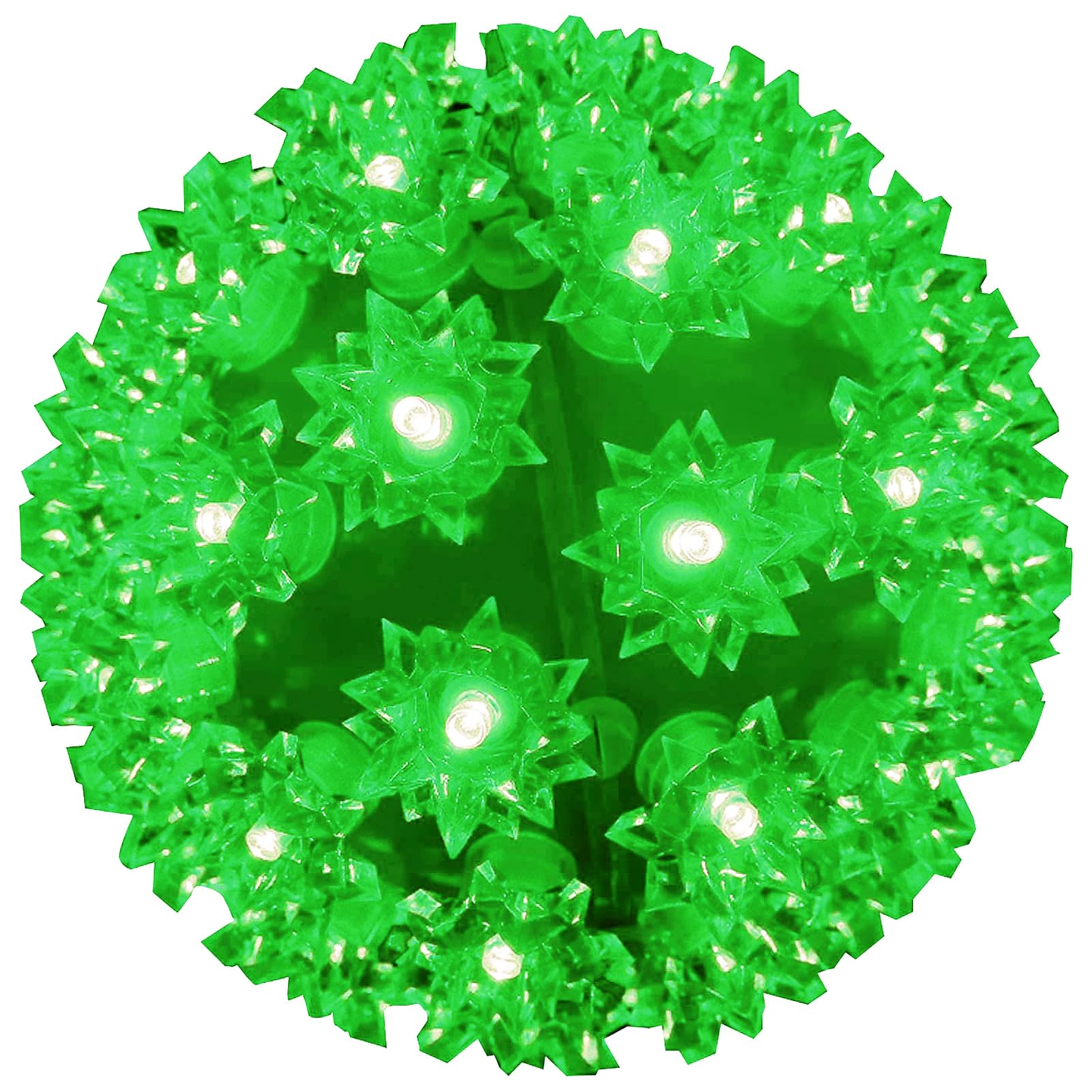 Christmas Lighted Ball 7 Outdoor Hanging Sphere Lights Orb 100 LED Green Starlight Sphere for Tree  Porch  Gazebo  Bedroom Decorations