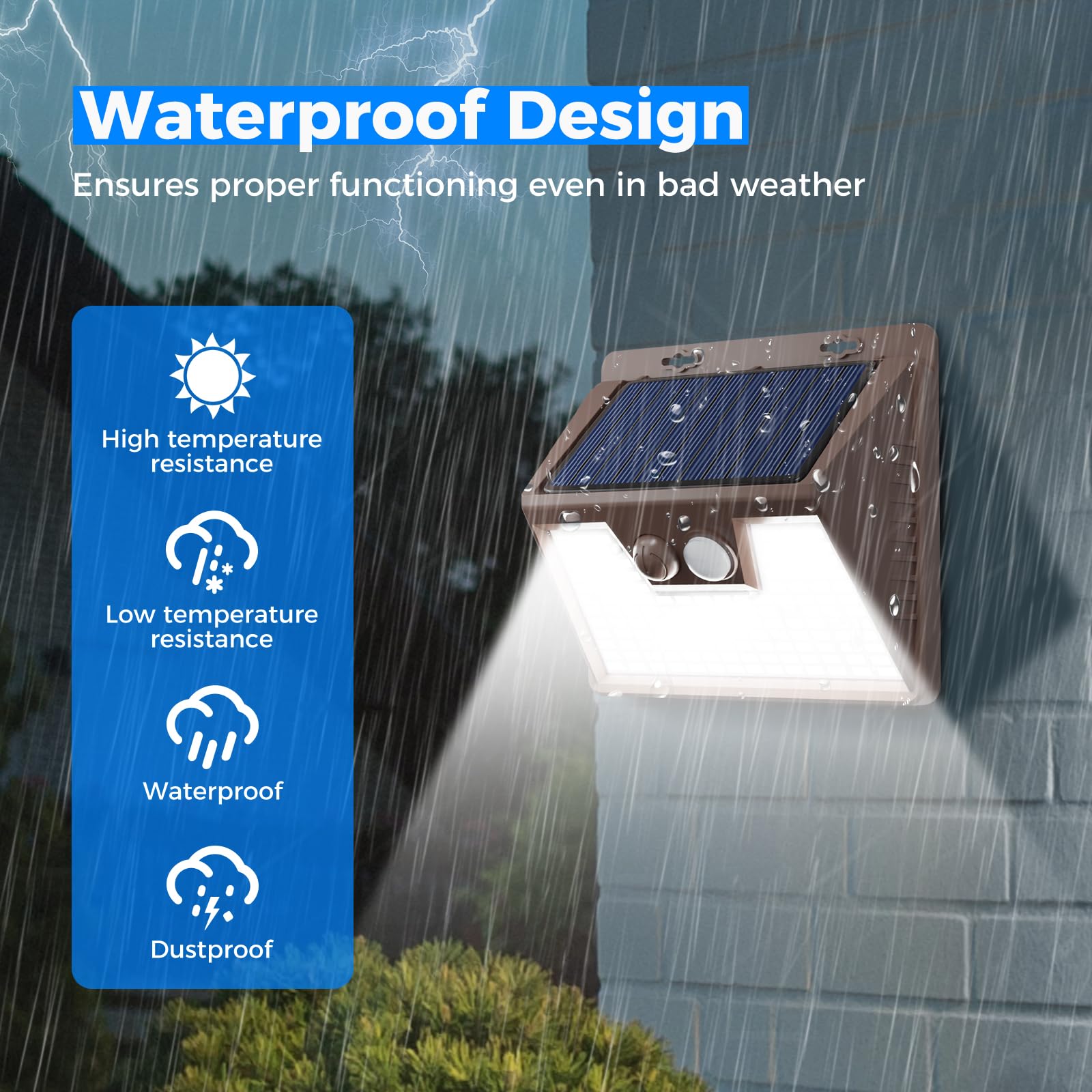 Peasur Solar Lights Outdoor Waterproof [12 Packs/140 Leds], 3 Lighting Modes Solar Motion Sensor Light Outdoor, Ultra Bright Sec