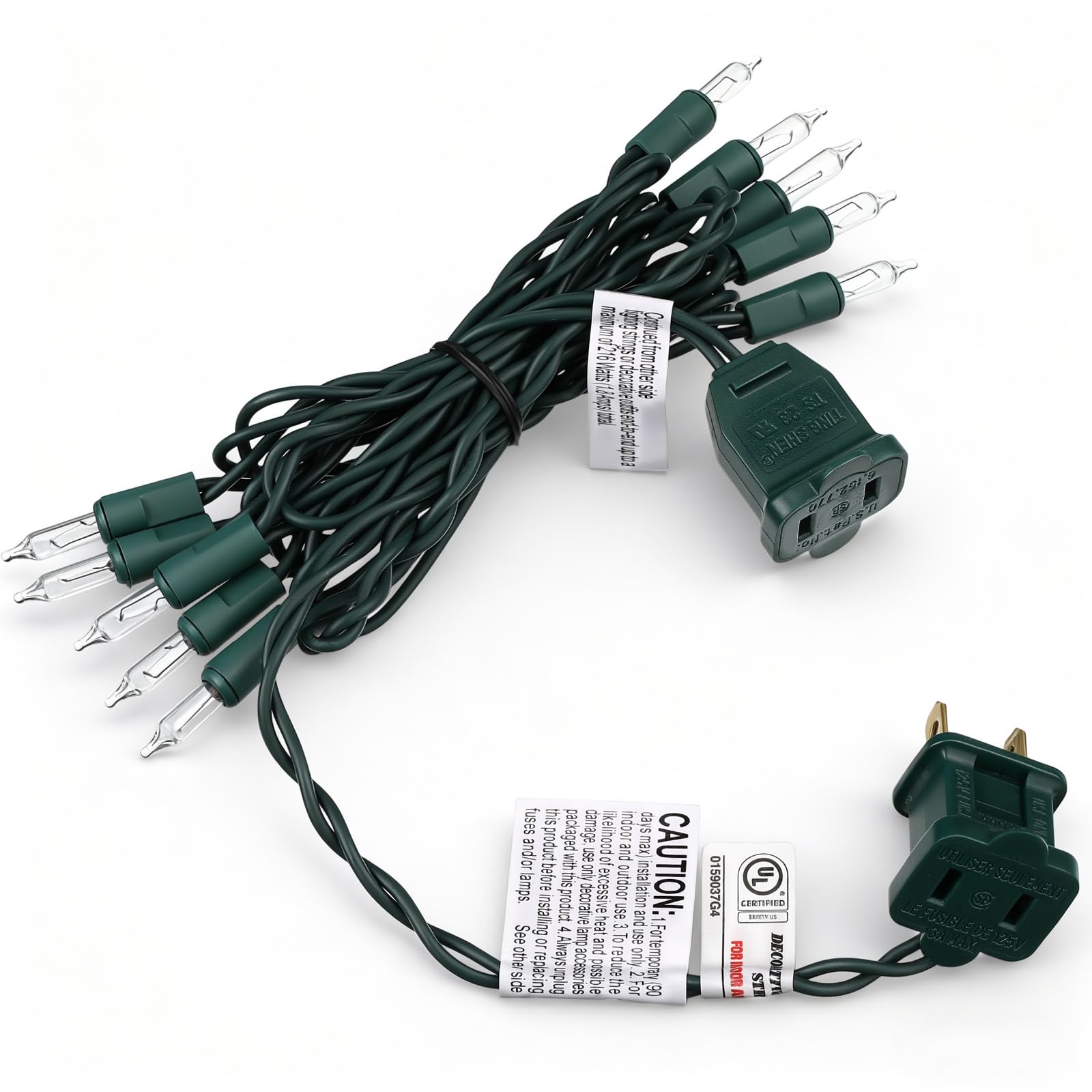 Aurelema Mini Christmas Lights String Warm White Vintage Short Strand String Lights, Clear Bulbs Wire Fit Light up Christmas Dec