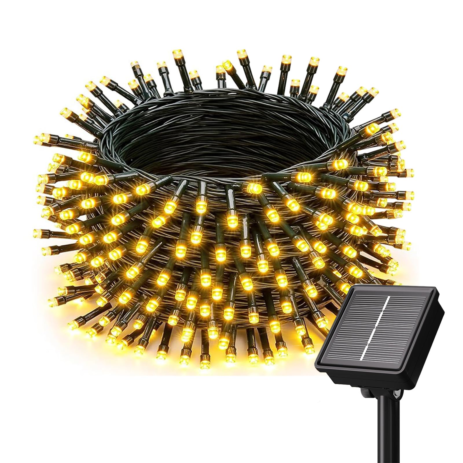 Soiarllt Solar String Lights Outdoor, 1 Pack 46 FT 120 LED Solar Tree Lights Waterproof with 8 Lighting Modes, Outdoor Solar Lig