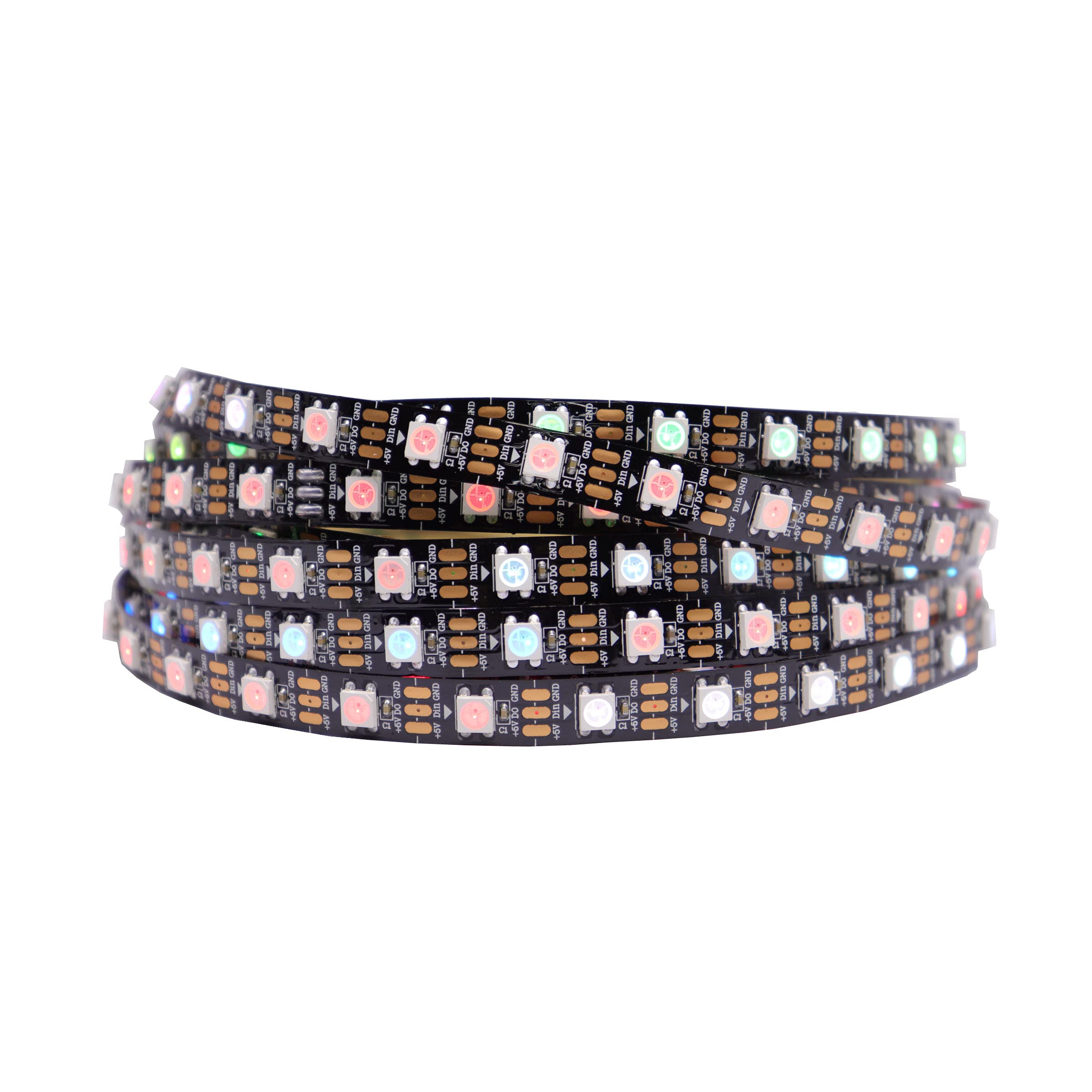 LOAMLIN WS2812B IC RGB 5050SMD ECO Individual Addressable LED Strip Light, 16.4FT 300LED 60LED/m Flexible Full Color IP30 DC5V B