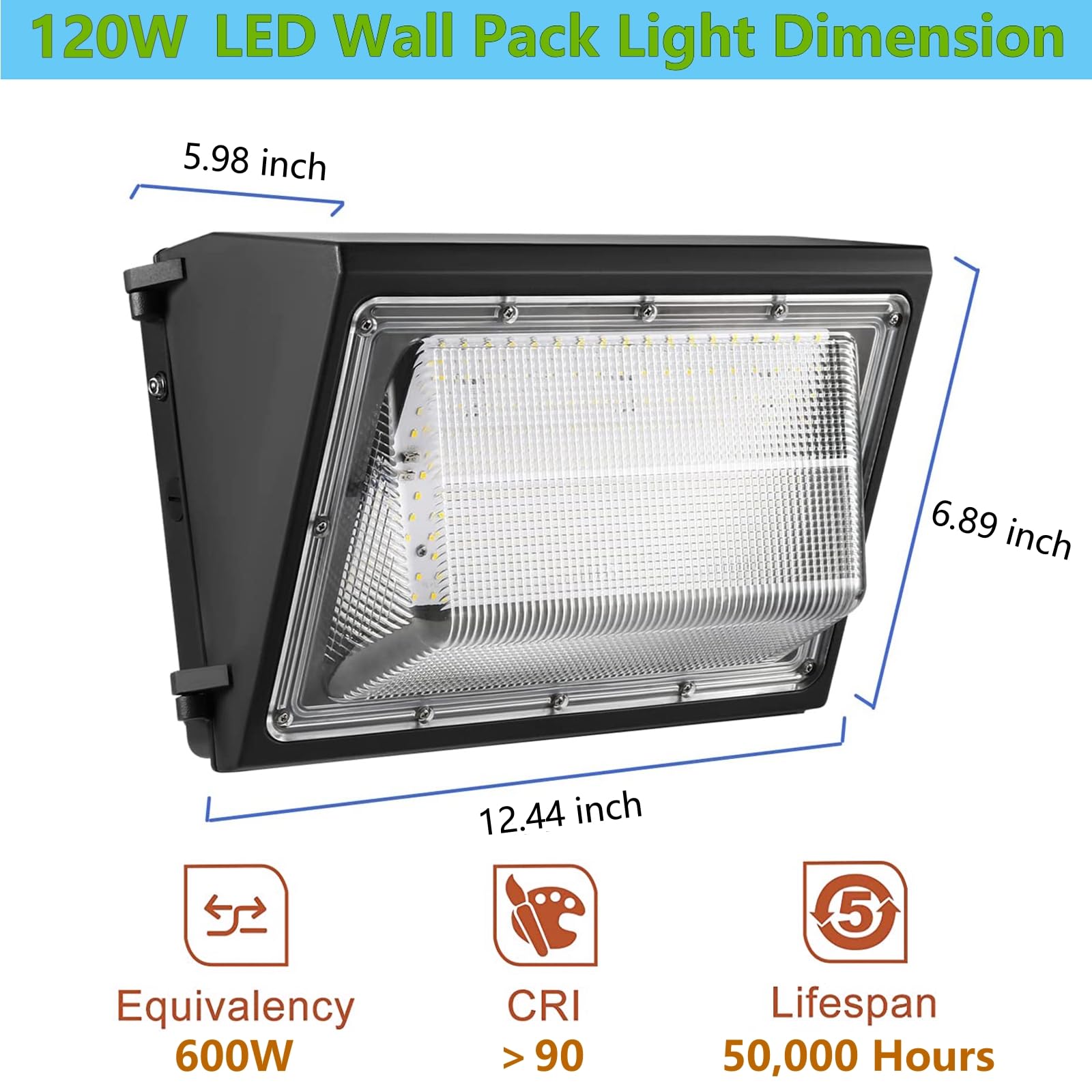 Whled 1-10V Dimmable 120W Led Wall Pack Light With Dusk To Dawn Photocell  100-277V 16800Lm 800-1000W Hps/Hid Equiv.  5000K Outdoor Security Lighting  Etl Commercial Wall Mount Lights For Building