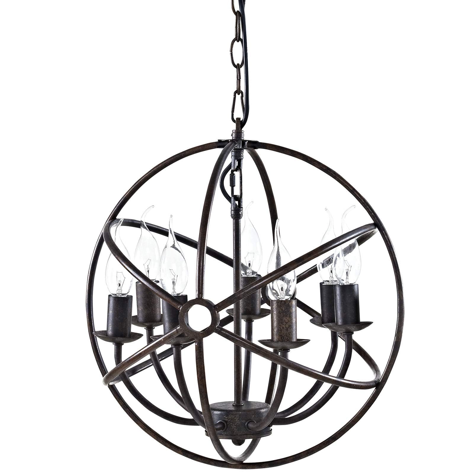 Modway Atom Chandelier, Brown