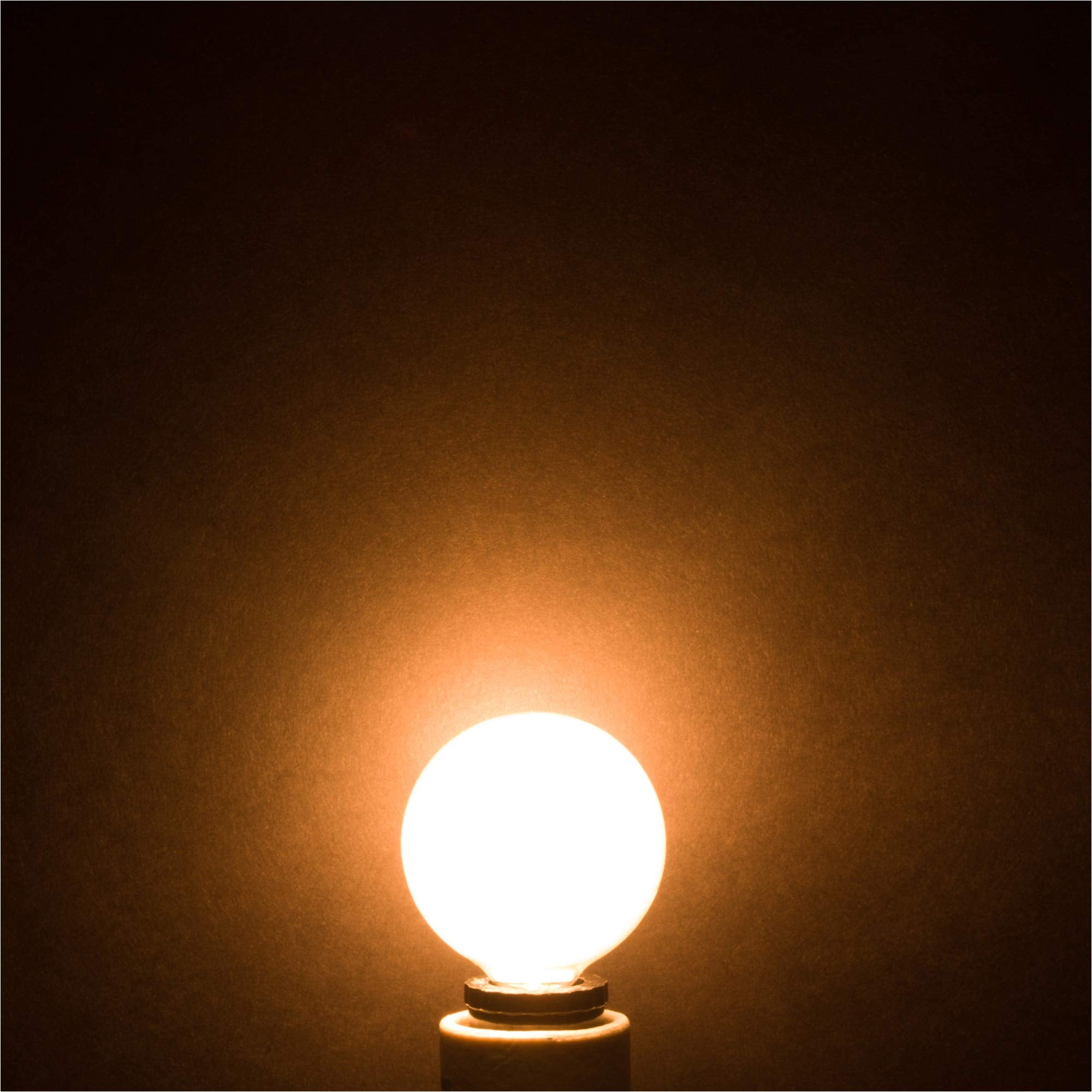 Simba Lighting G16.5 Frosted Glass 40W Round Bulb (10 Pack) E12 Candelabra Base, Warm White Dimmable for Chandelier & Vanity Lights
