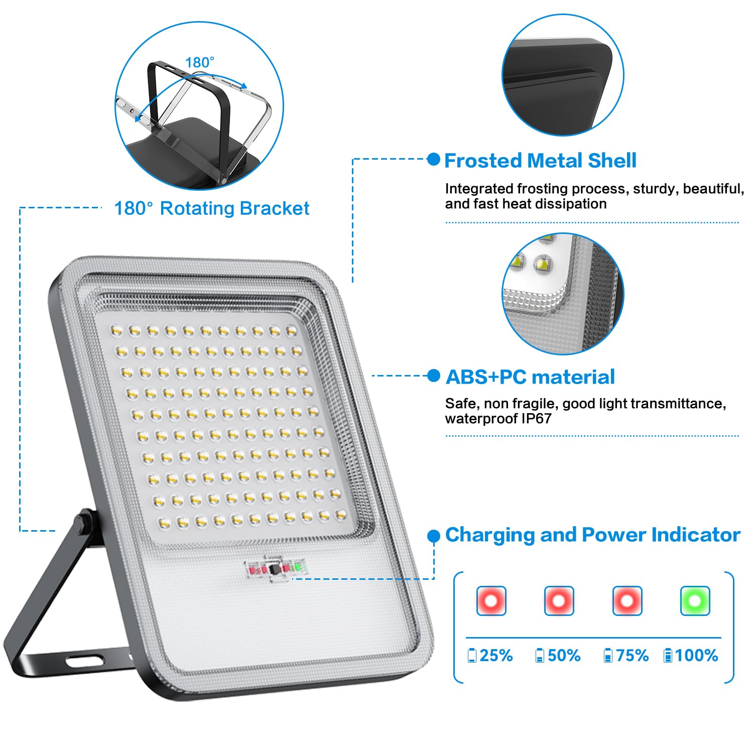 Tenkoo Solar Street Lights Outdoor 500W 2 Pack Solar Street Flood Light Dusk To Dawn 32000Lm Ip67 Waterproof Parking Lot Light W