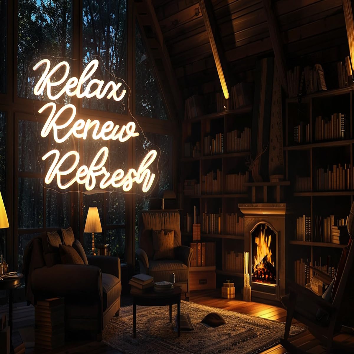 QiaoFei Neon Sign LED Dimmable for Home & Bar Decor, Medium Size, Warm White Light, Perfect for Parties & Gifts