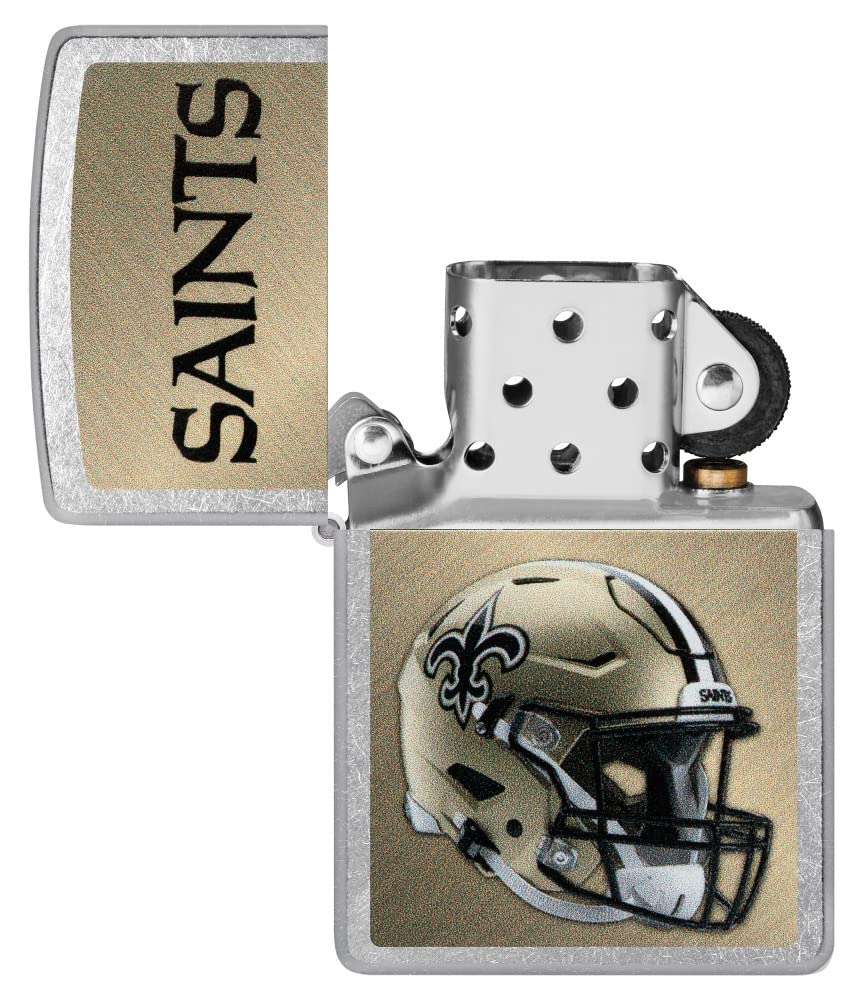 Zippo Nfl New Orleans Saints Helmet Street Chrome Pocket Lighter