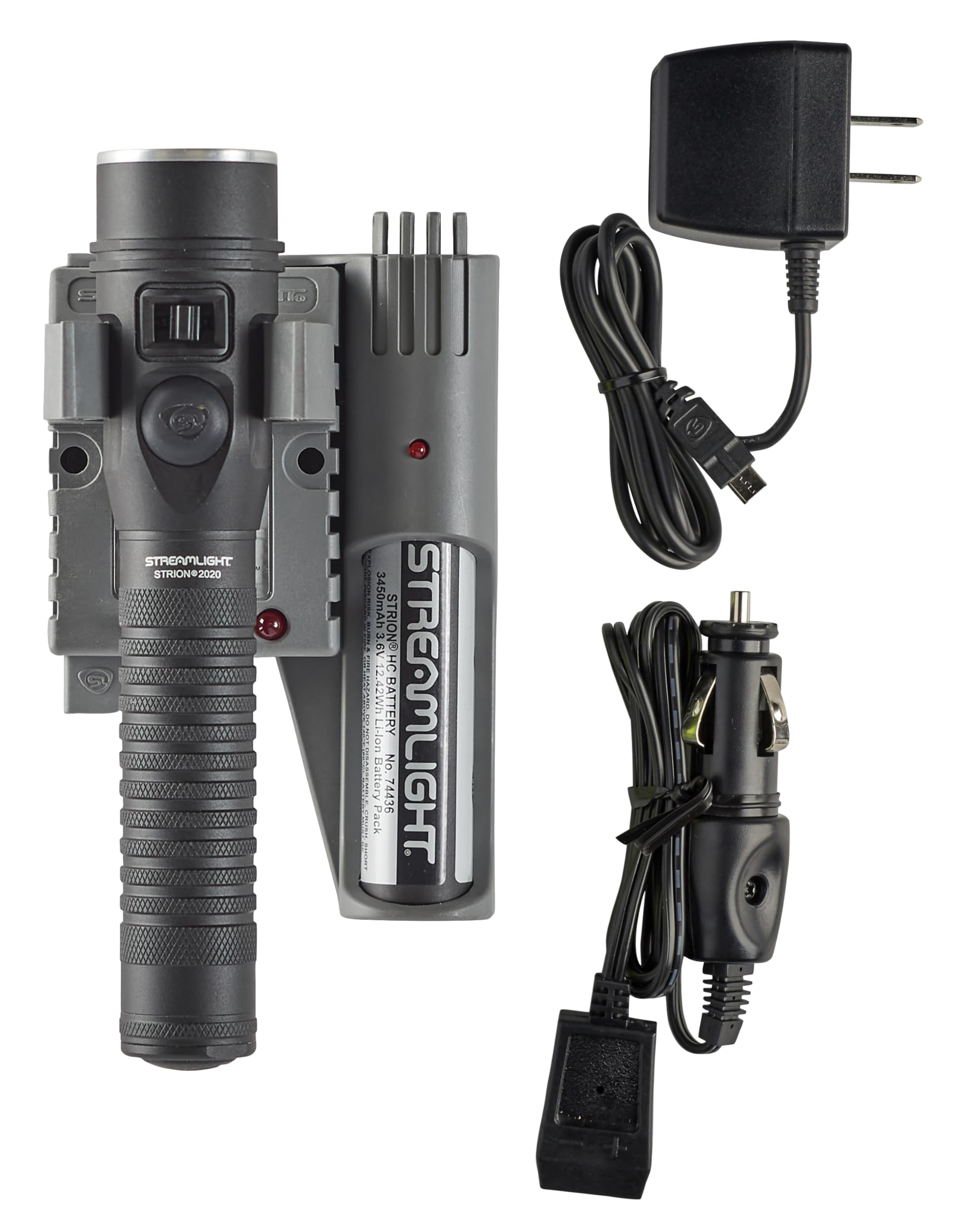 Streamlight 74435 Strion 2020 1200-Lumen Rechargeable Led Flashlight, Includes 120V/100V Ac/12V Dc Piggyback Charging System, Bl