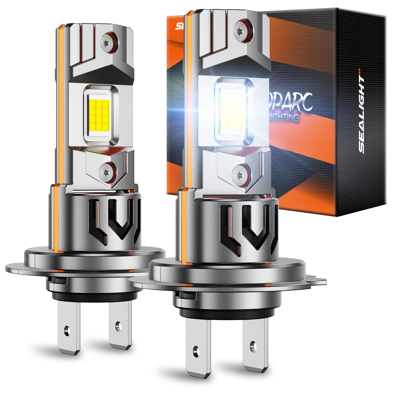 Sealight H7 Bulb For Fog/Atv  65000Lm 65W 2025 New Modle  6500K Eye-Protected  Wireless Non-Polarity 1:1 Size Easy Installation  10 Years Lifespan  2 Pack