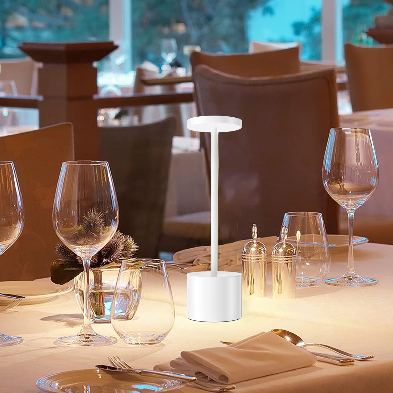 Yiben 2Pack Cordless Led Table Lamp, 5000Mah Rechargeable, 3 Brightness Levels, White