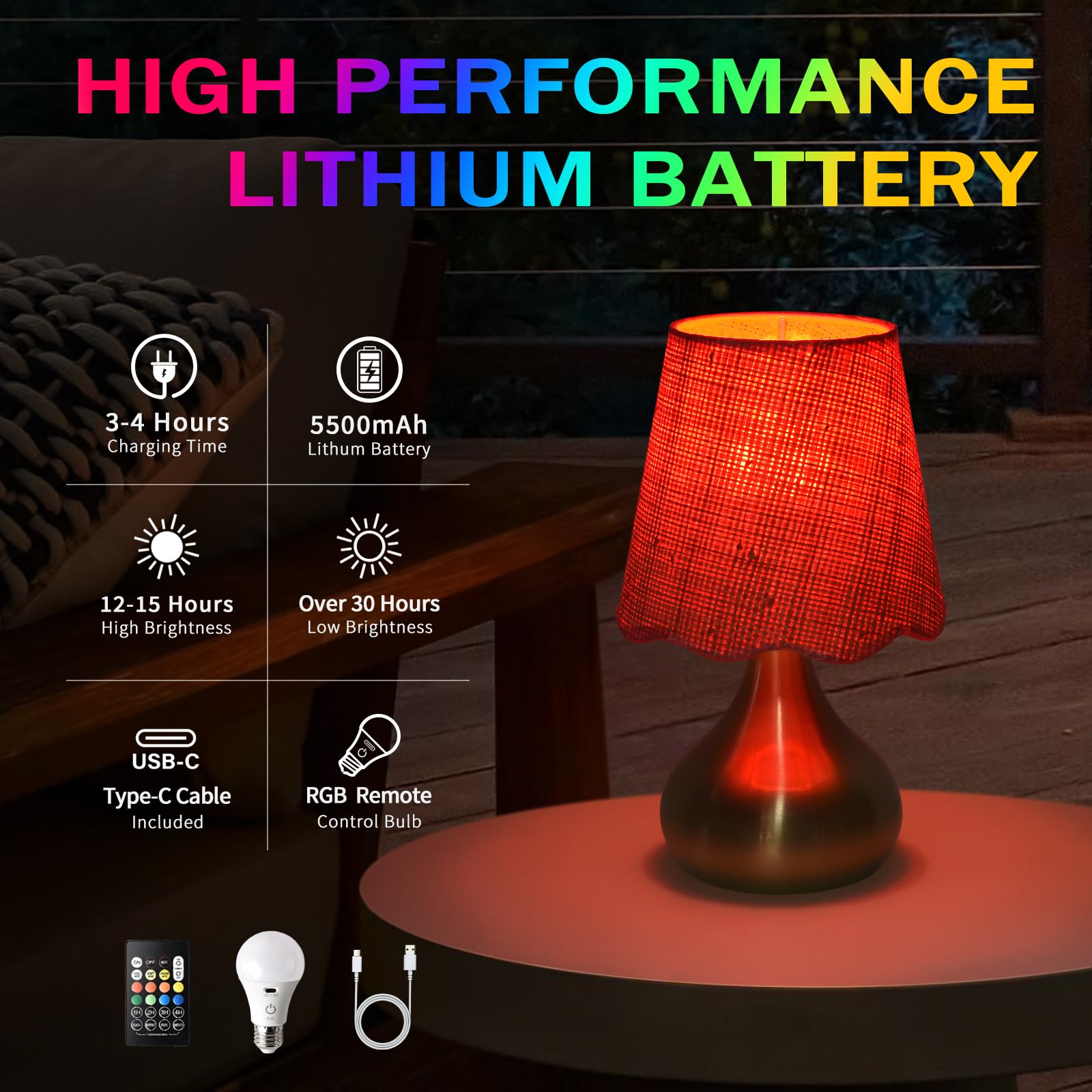 Ziqqeelam Cordless Table Lamp Rechargeable, Good Small Table Lamp For Nightstand, Battery Operated Small Table Lamp For Small Sp